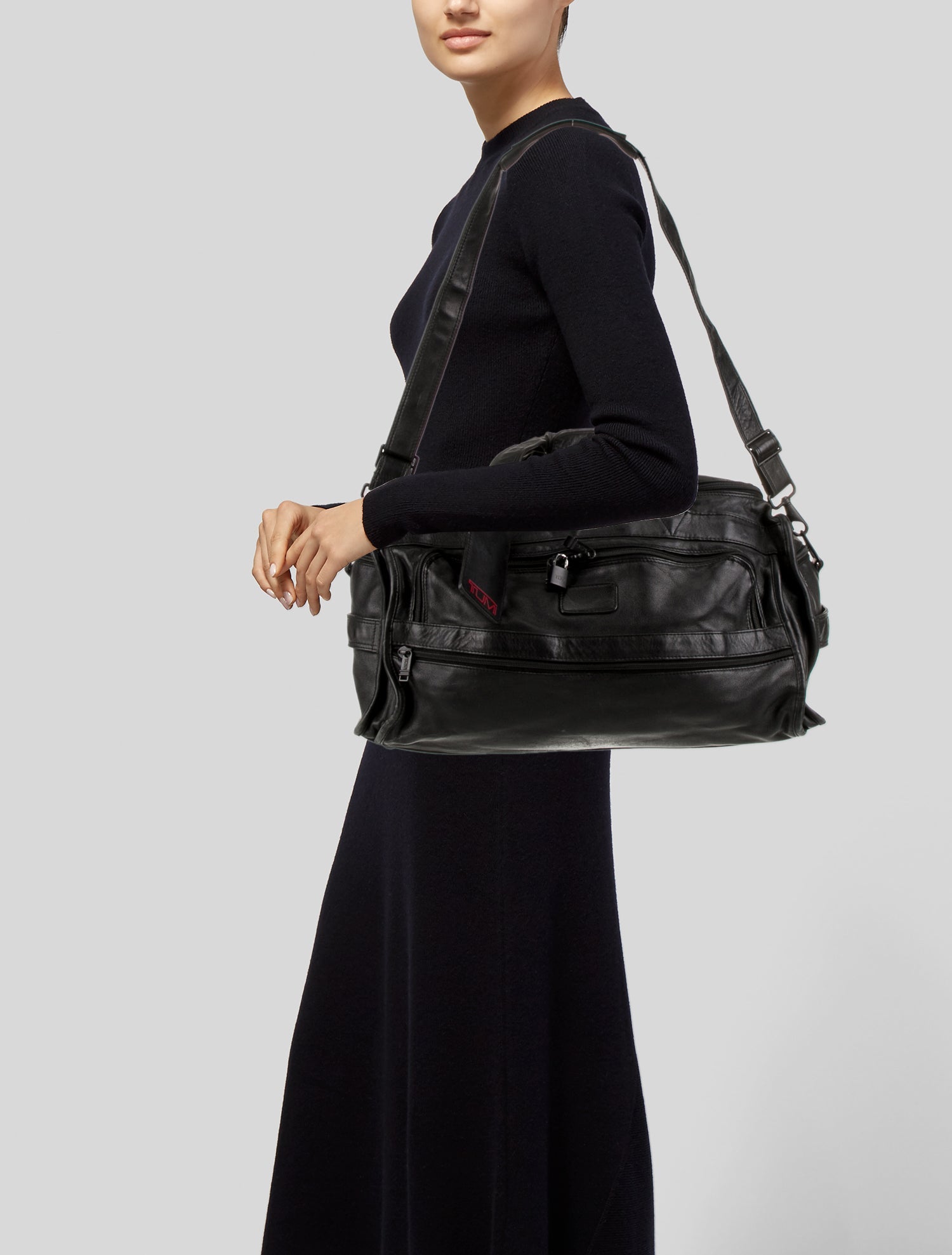 Tumi Leather Weekender Bag