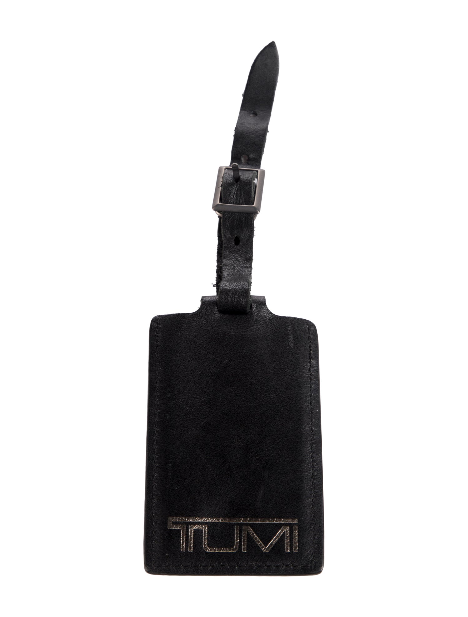 Tumi men's traveling leather tag