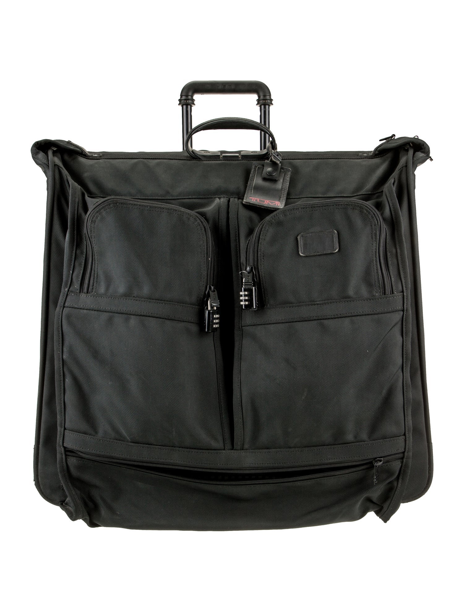 Tumi Leather Trim Canvas Suitcase