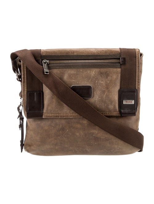 Tumi Leather Messenger Bag