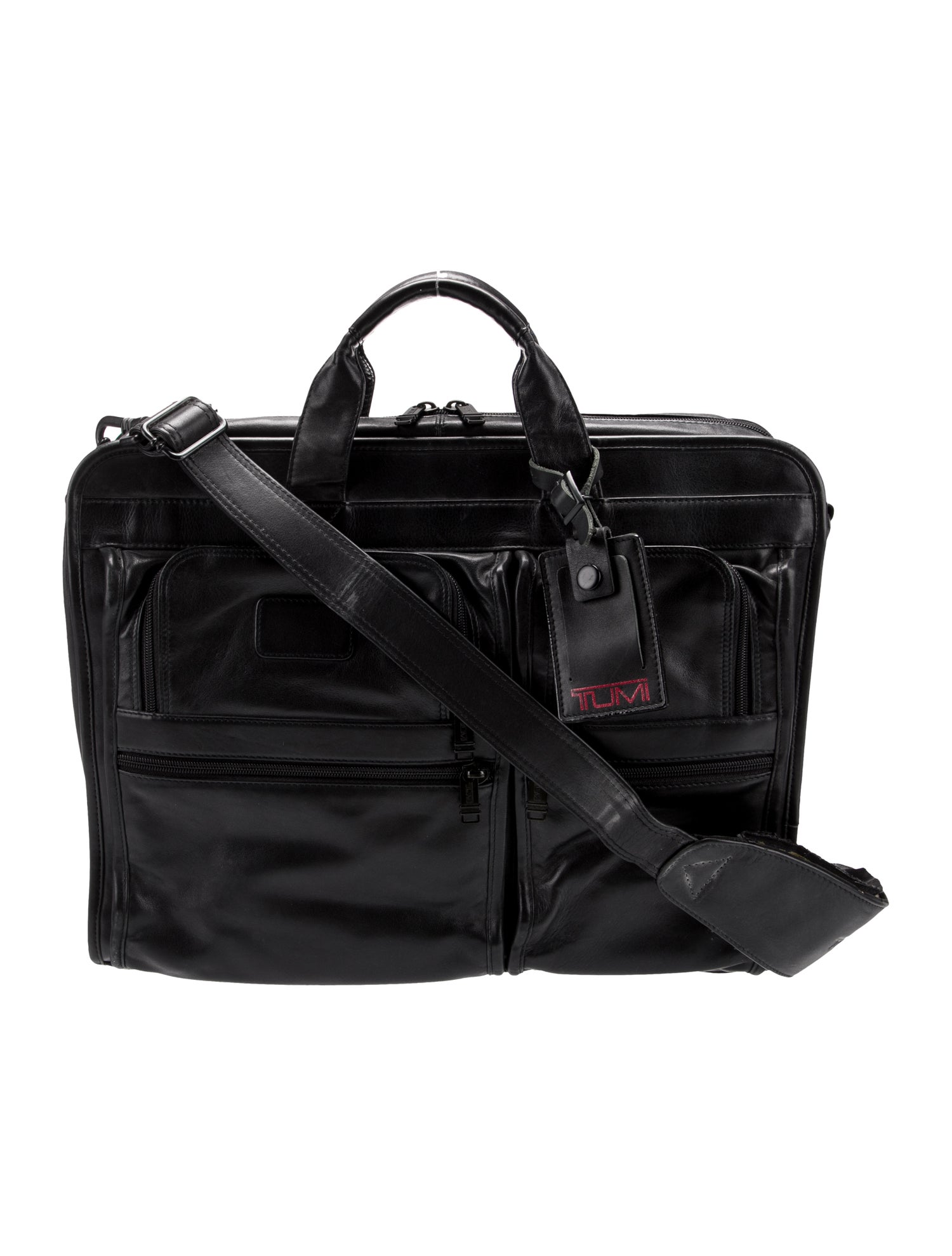 Tumi Leather Messenger Bag