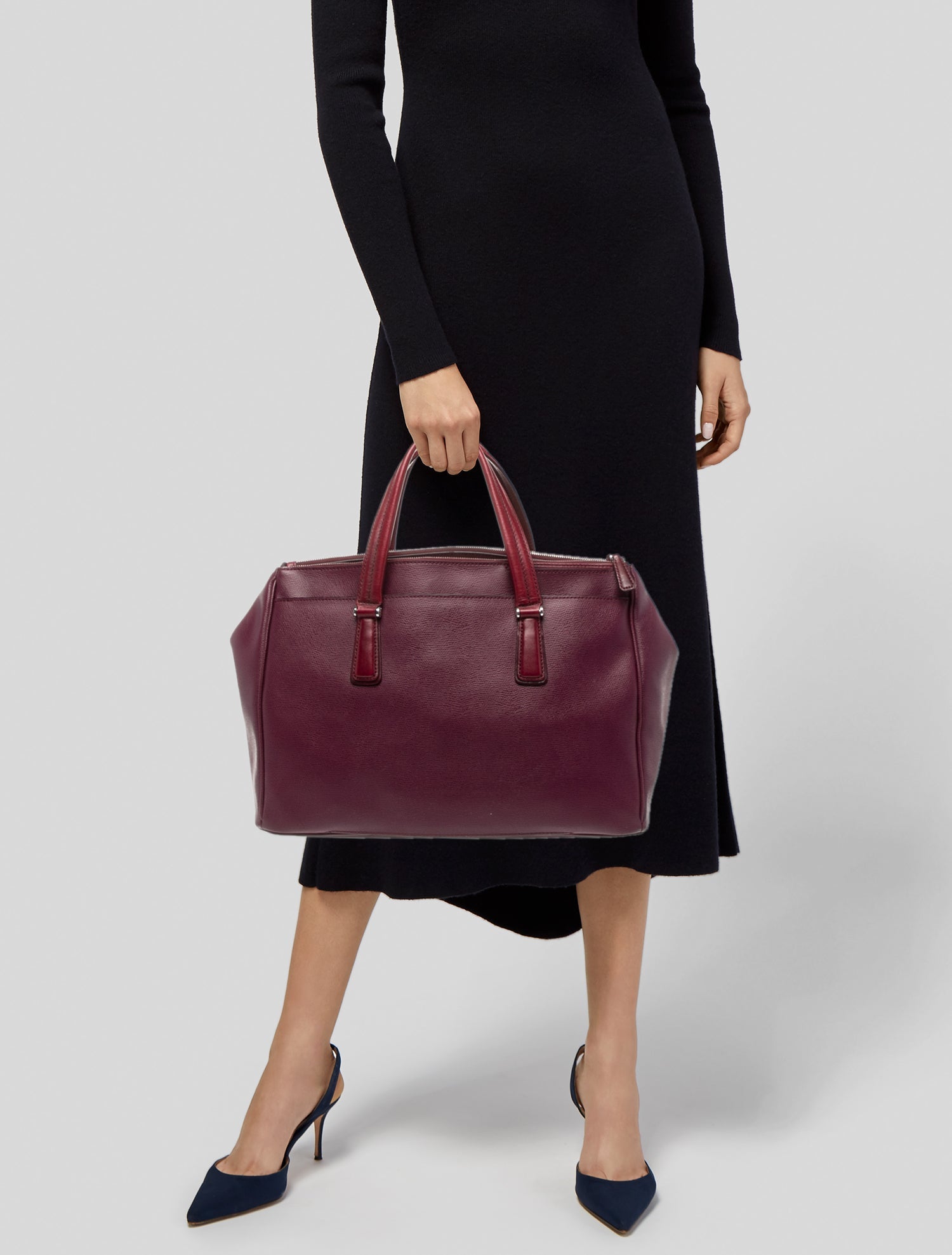 Tumi Leather Top Handle Bag
