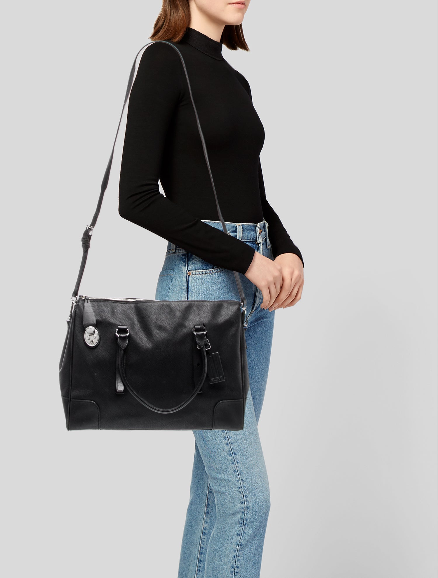 Tumi Saffiano Leather Shoulder Bag