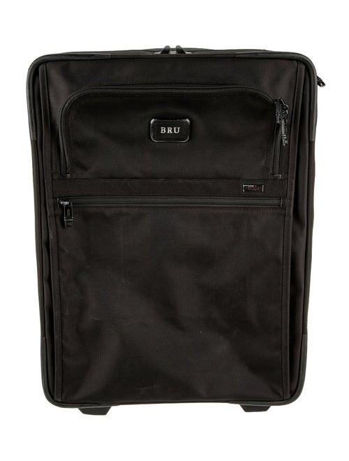 Tumi Leather Trim Canvas Suitcase