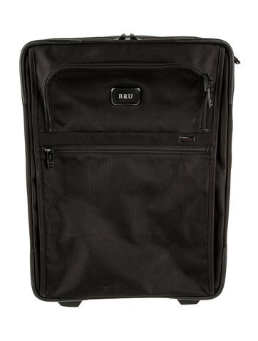 Tumi Suitcases Leather Trim Canvas Suitcase
