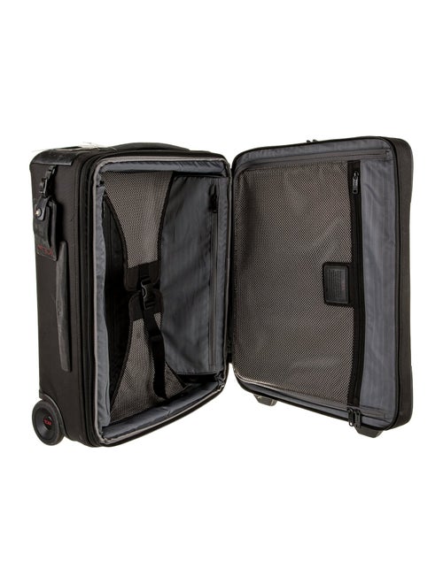 Tumi Leather Trim Canvas Suitcase