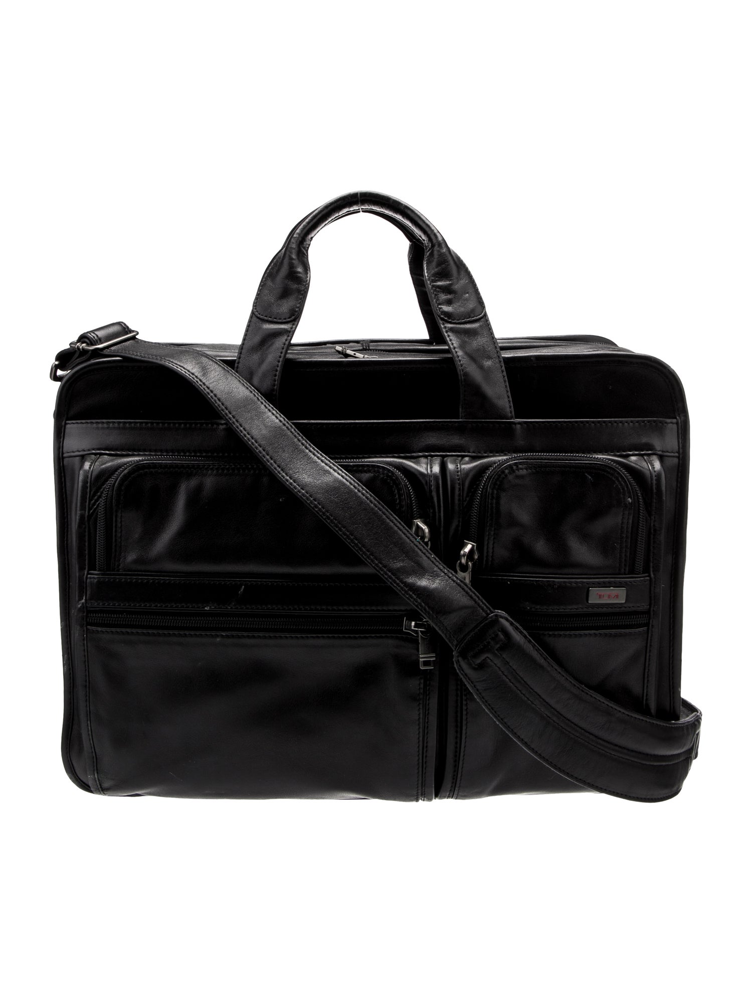 Tumi Leather Messenger Bag