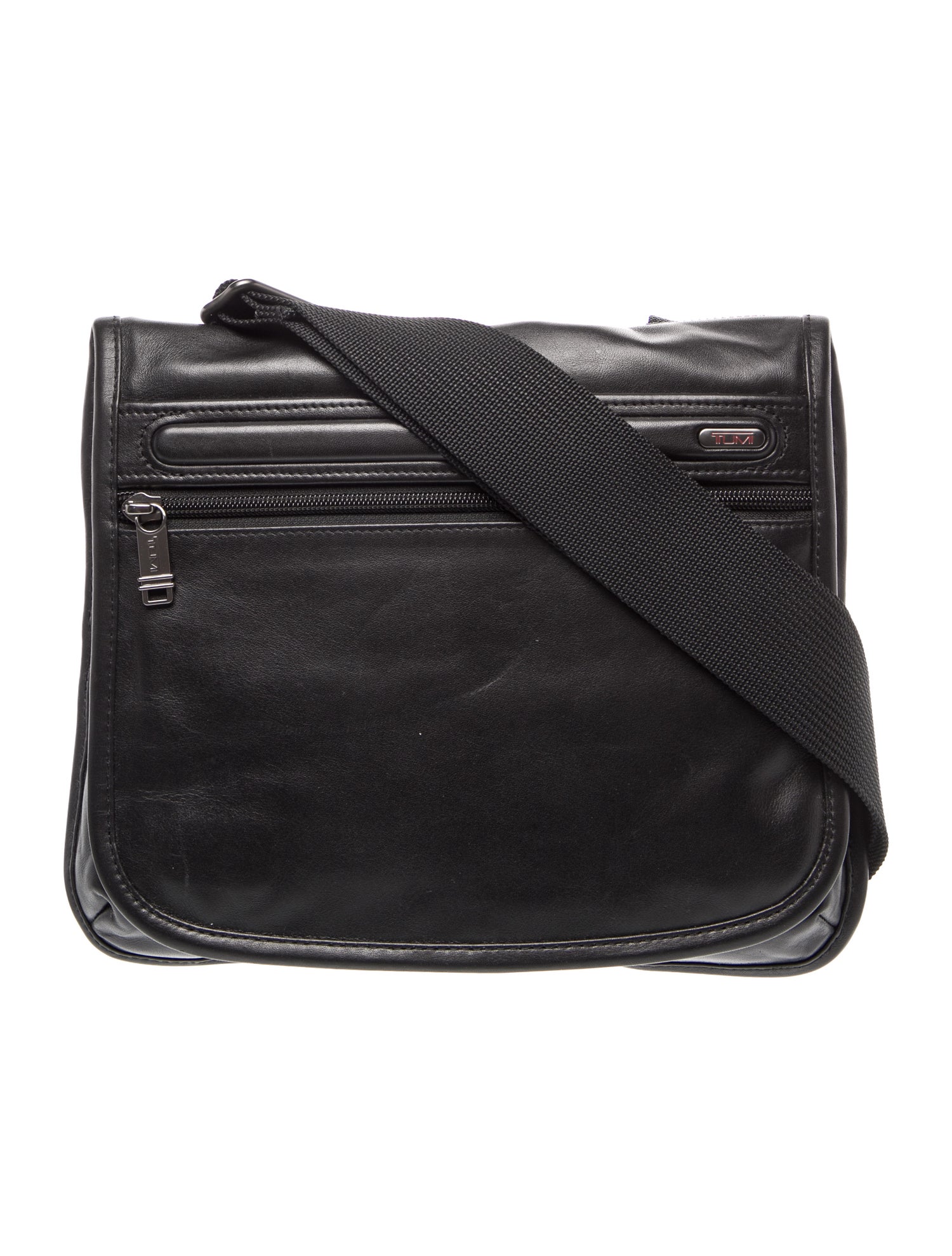 Tumi Leather Messenger Bag