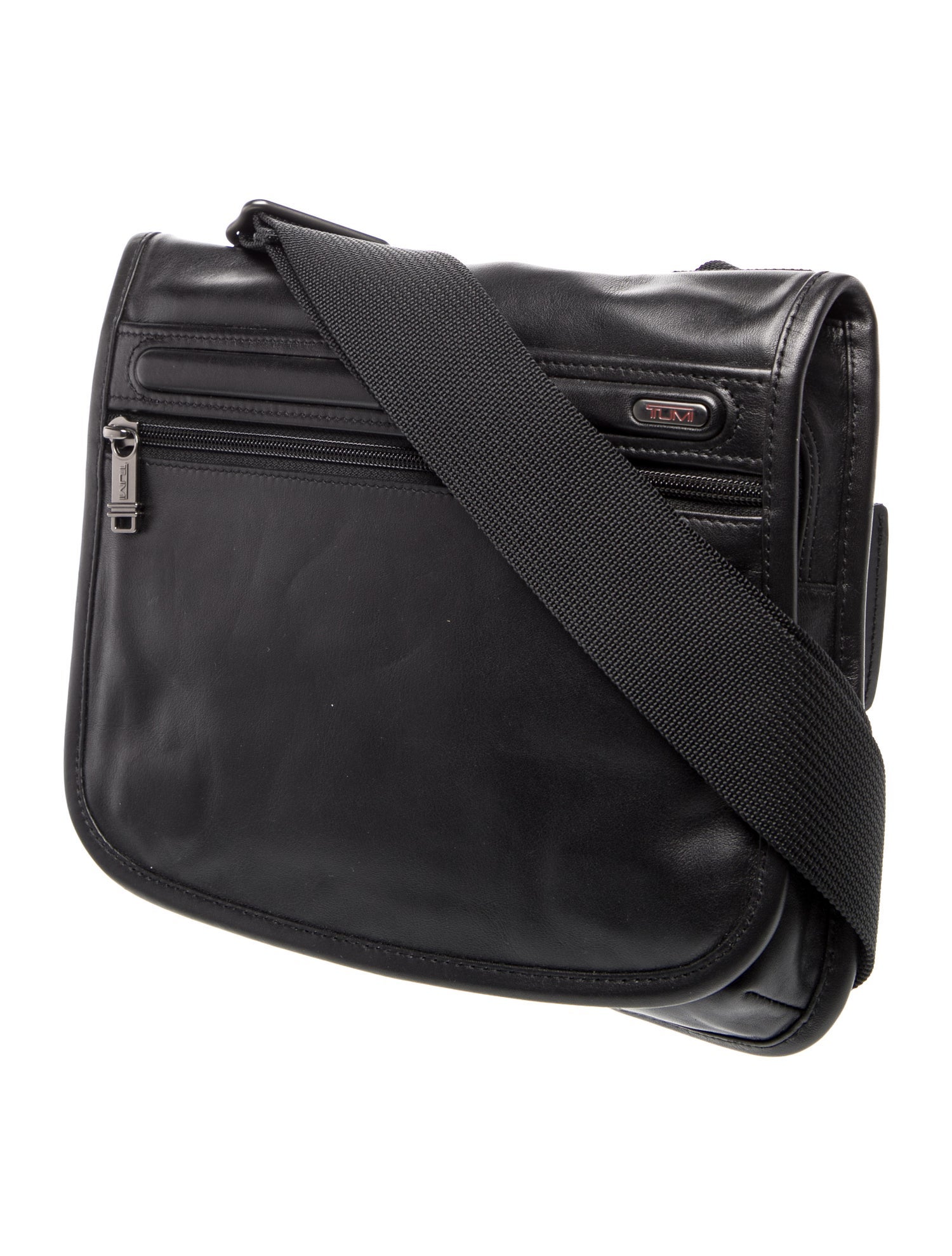 Tumi Leather Messenger Bag
