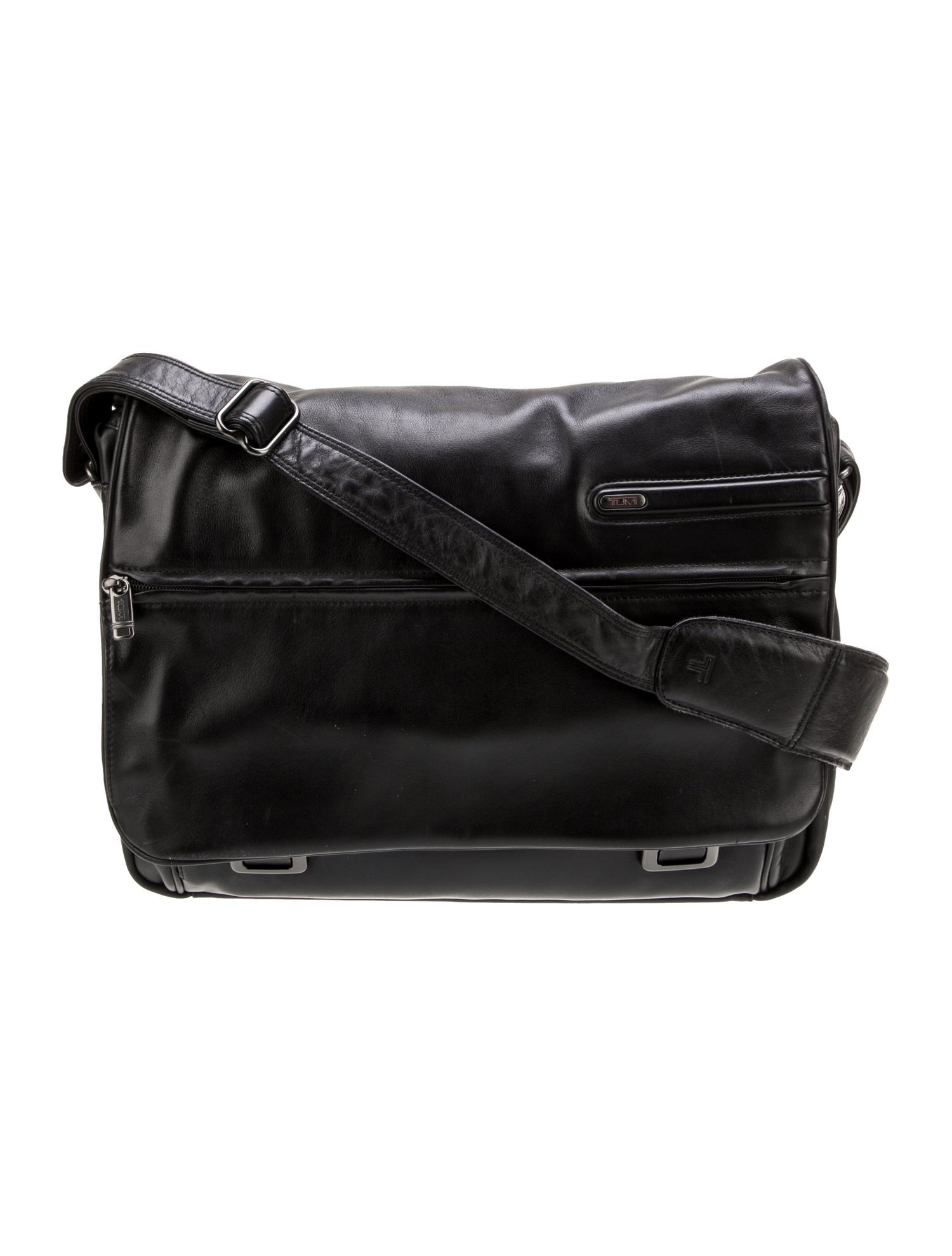 Tumi Leather Messenger Bag