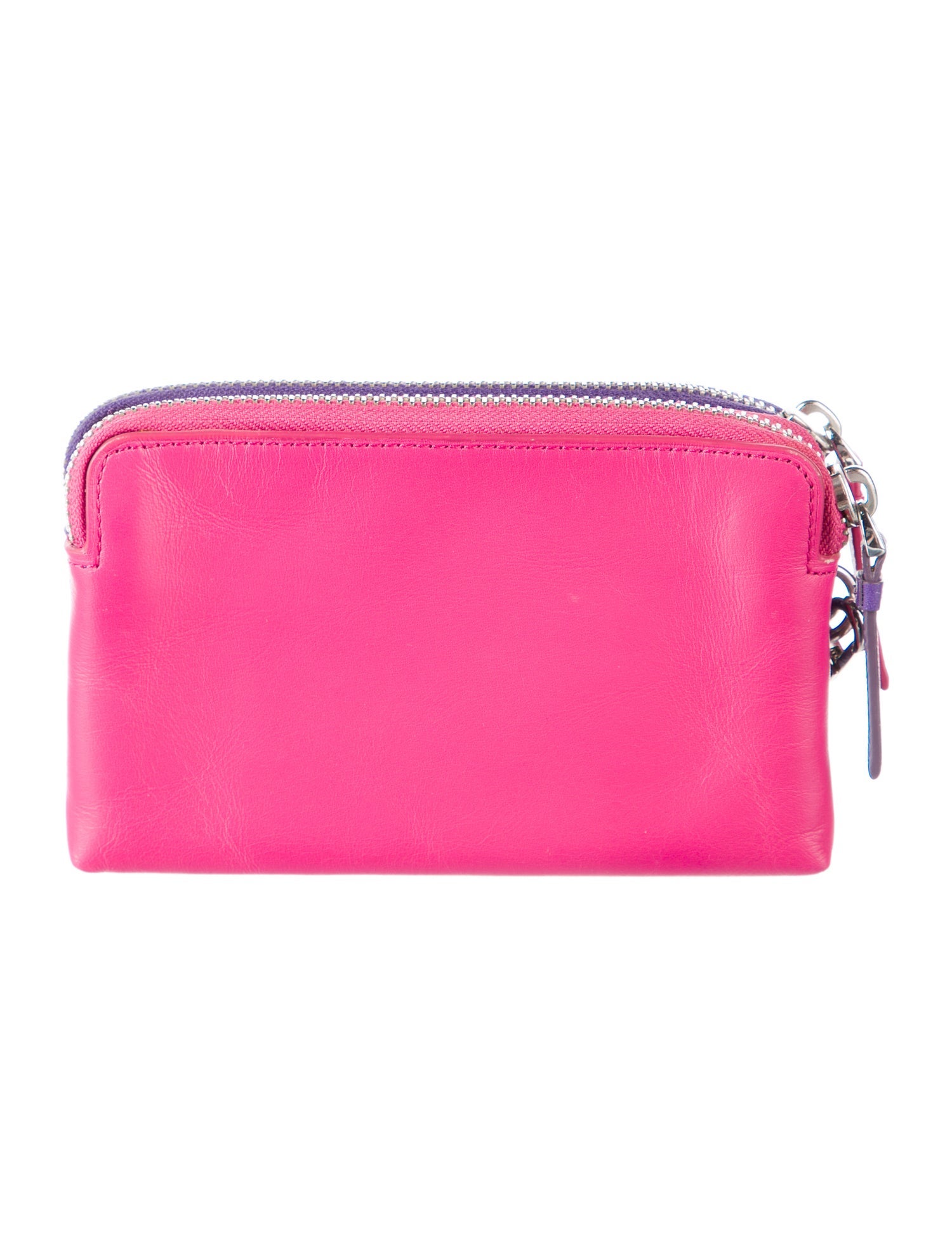 Tumi Leather Colorblock Pattern Wristlet