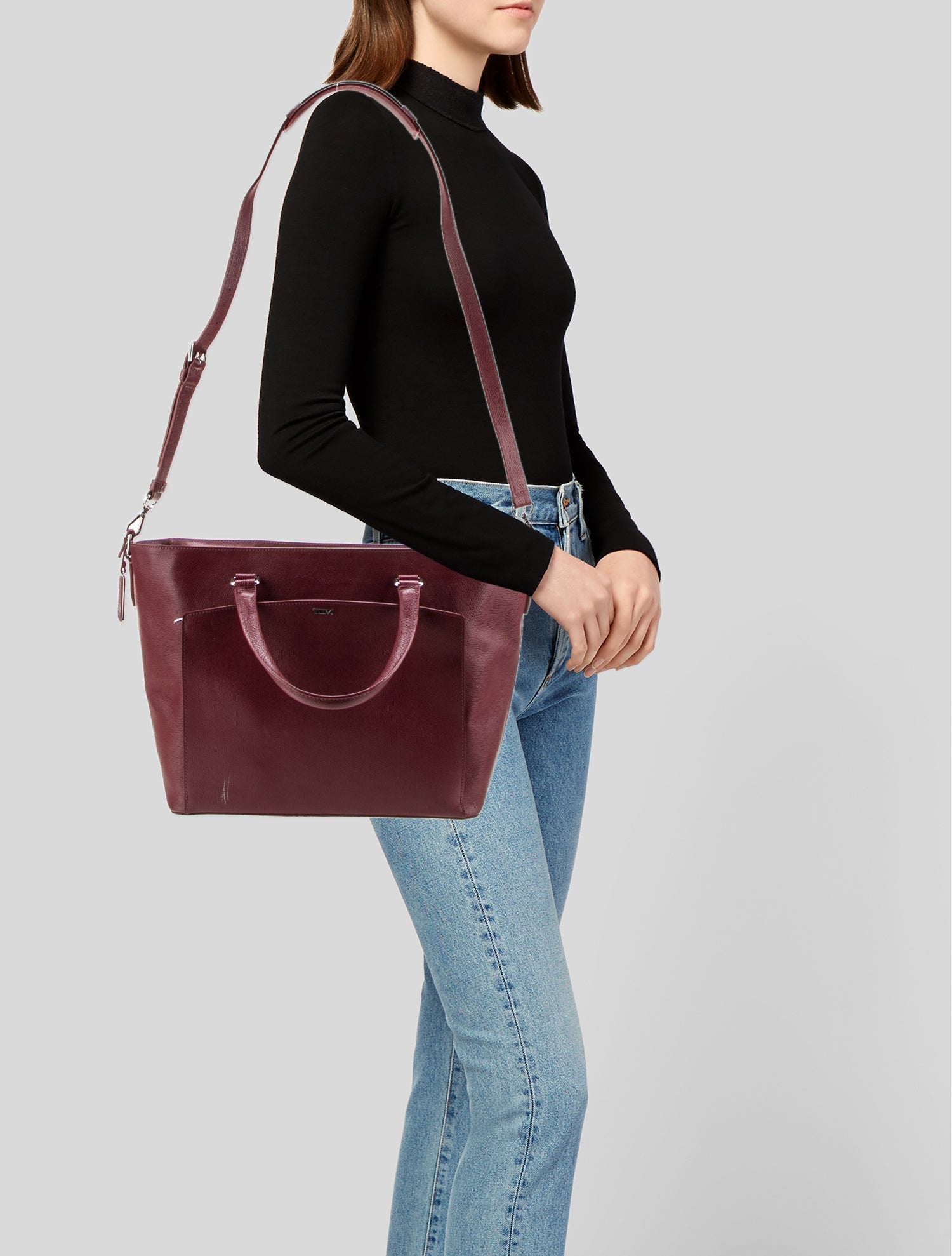 Tumi Leather Top Handle Bag