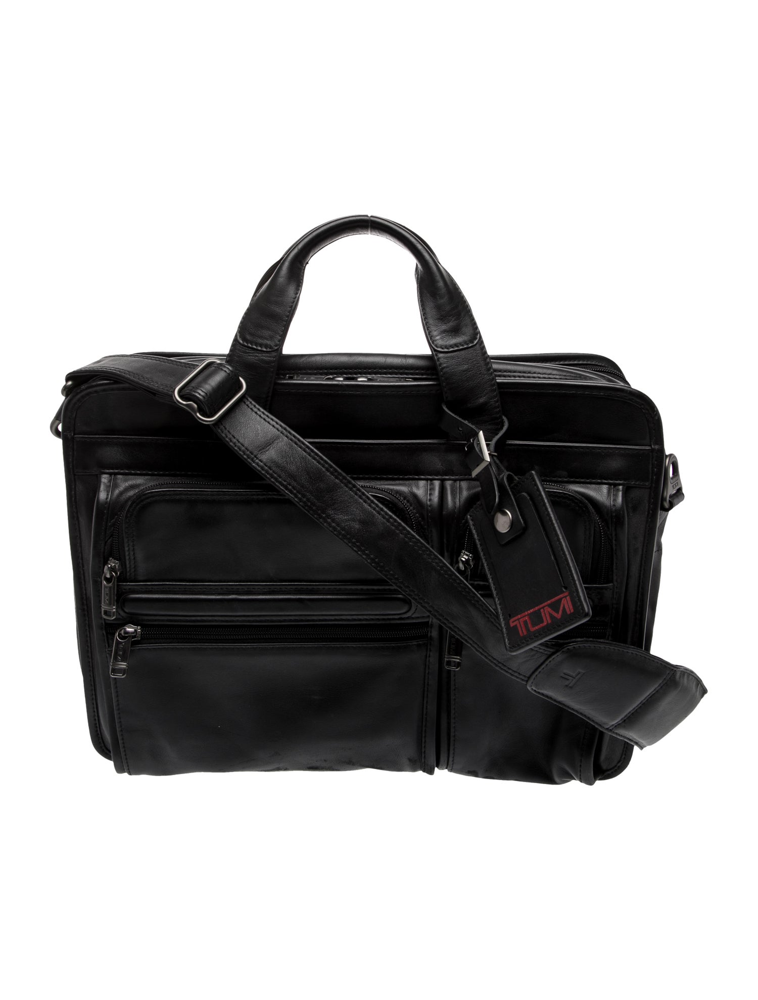 Tumi Leather Messenger Bag