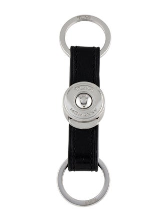 Tumi Leather Two Ring Keychain.