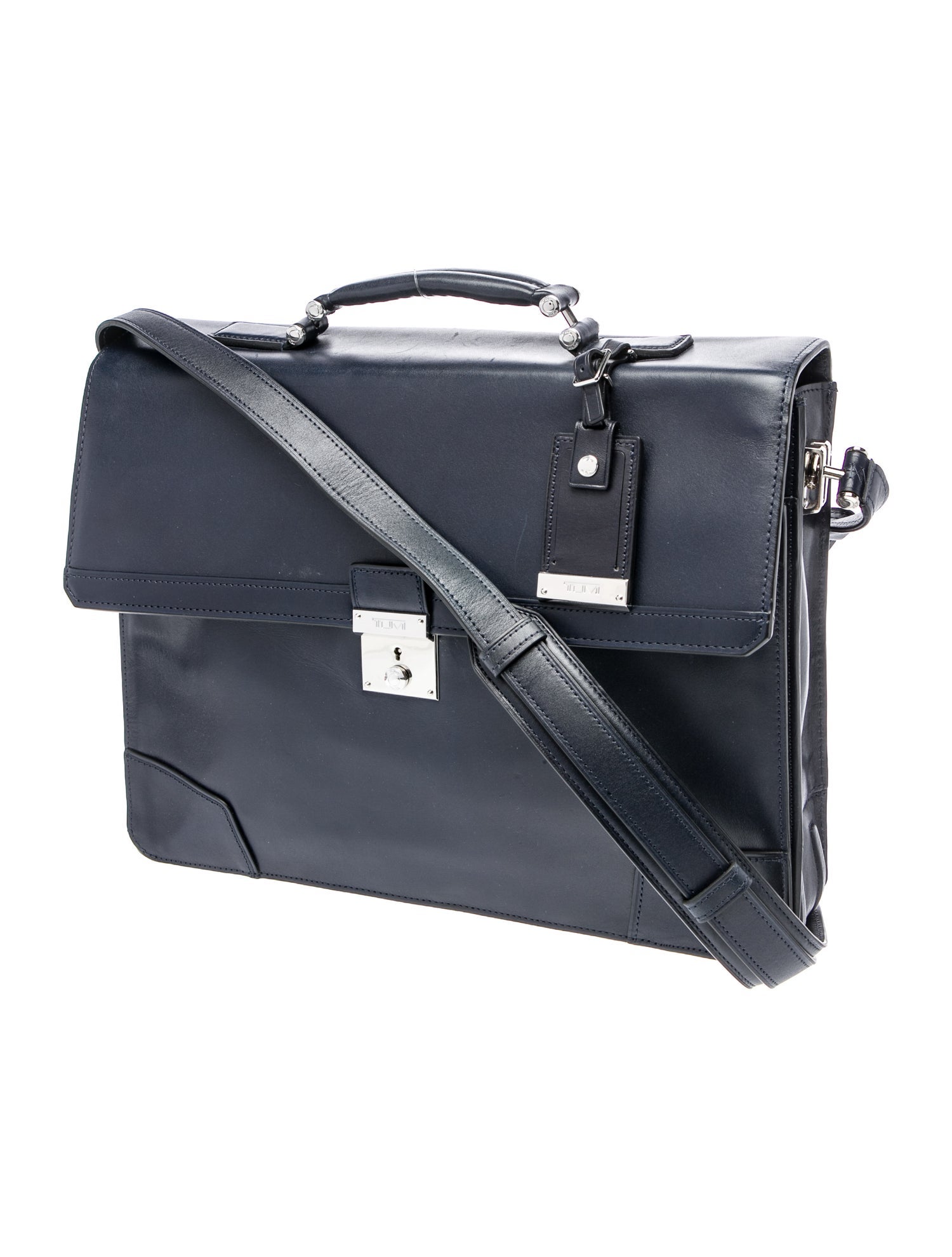 Tumi Leather Messenger Bag