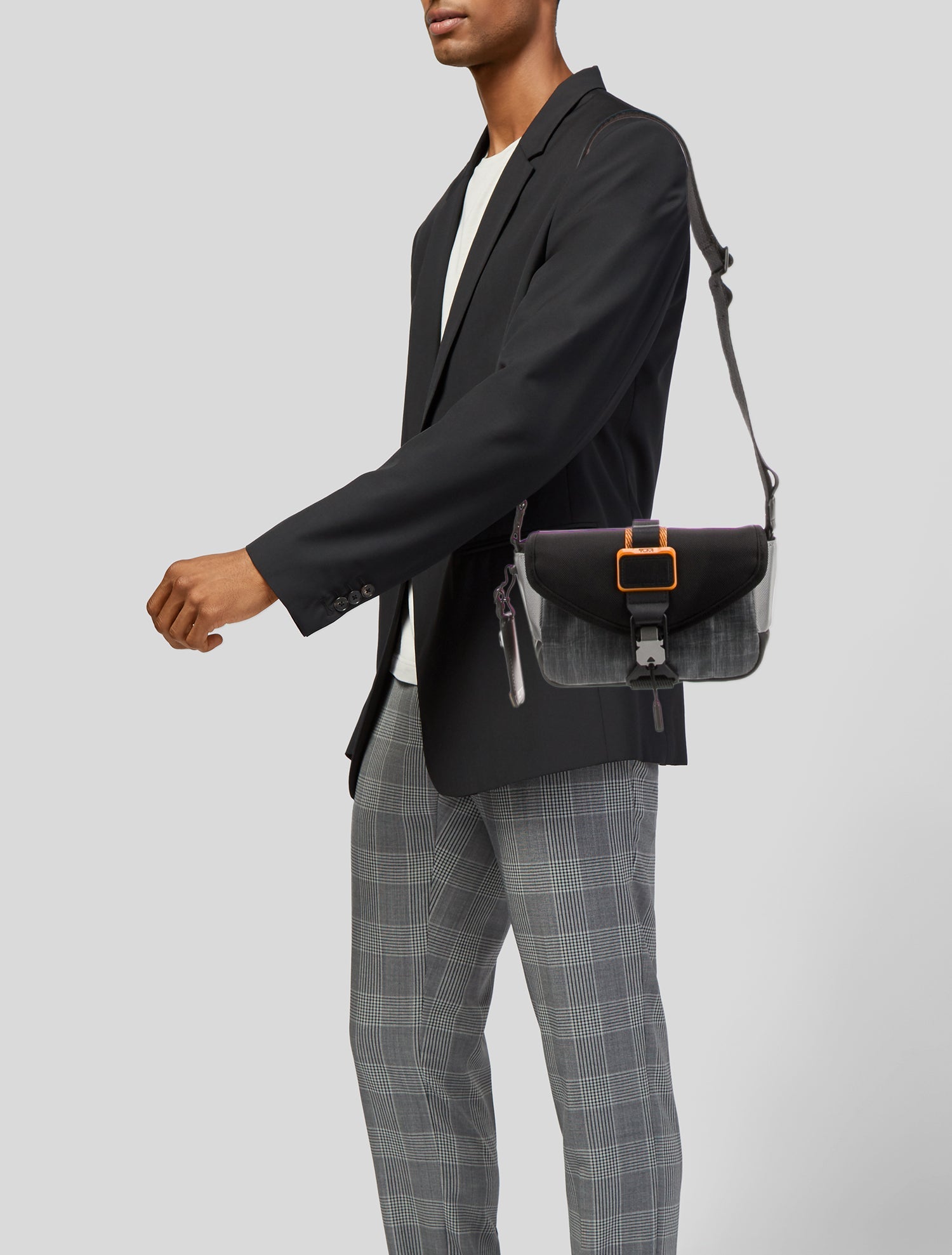 Tumi Leather Messenger Bag