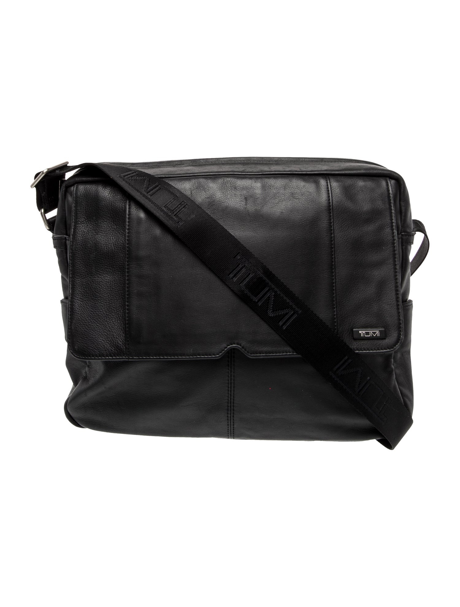 Tumi Leather Messenger Bag