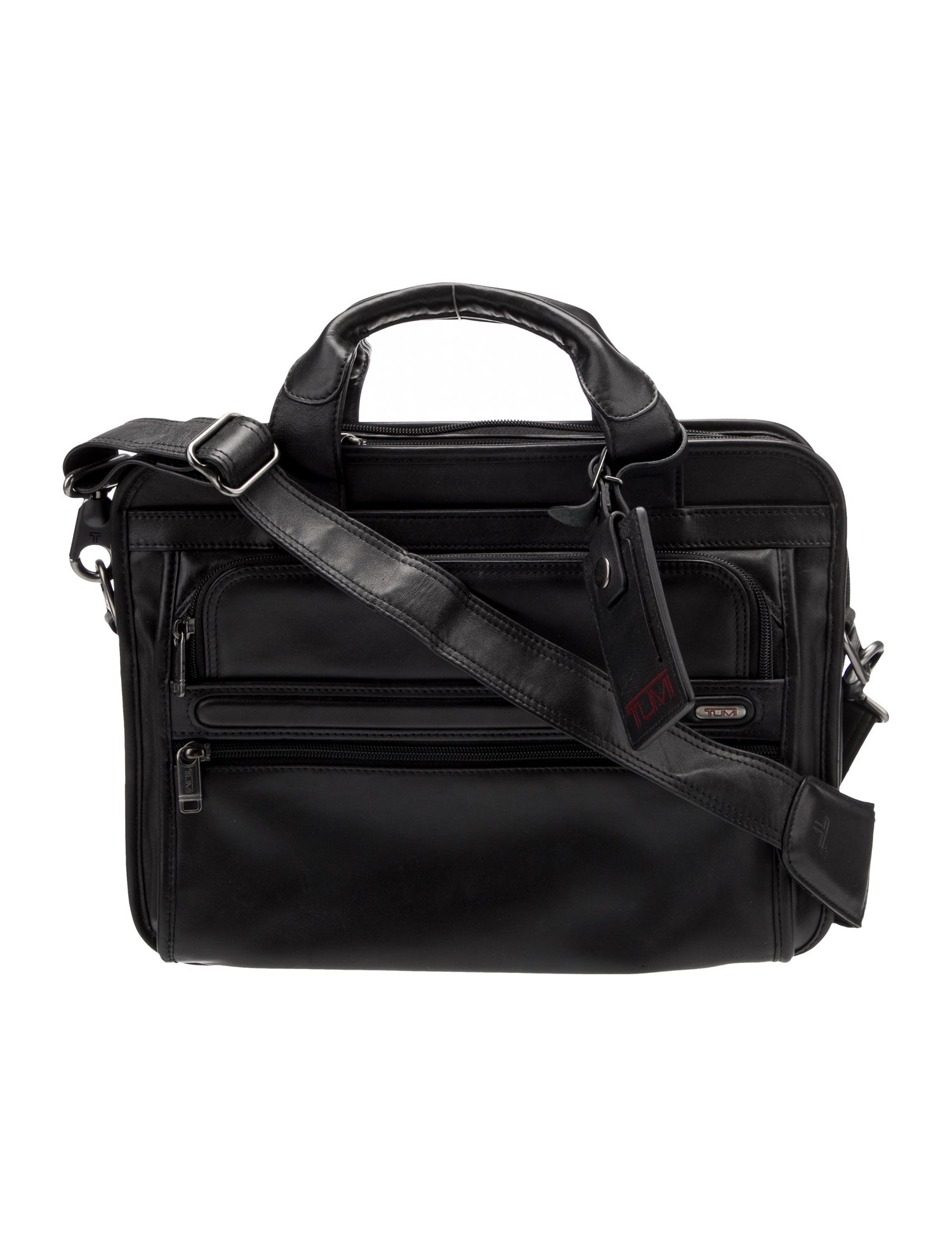 Tumi Leather Messenger Bag