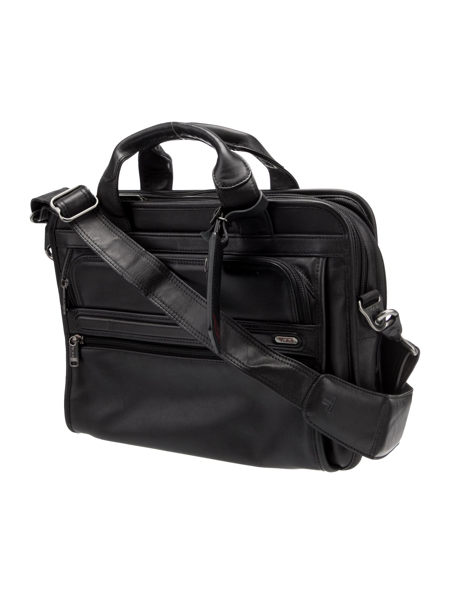 Tumi Leather Messenger Bag