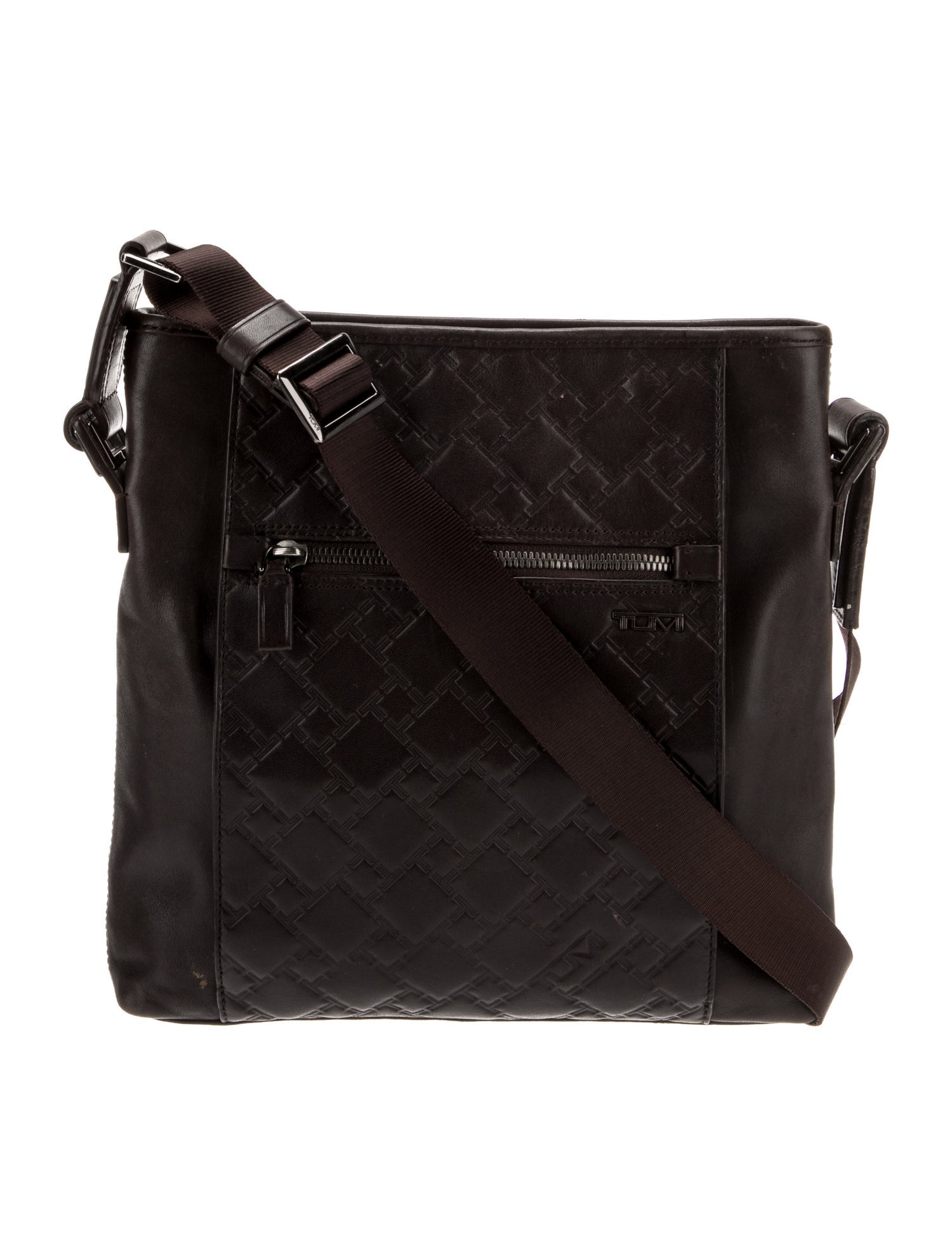 Tumi Leather Messenger Bag