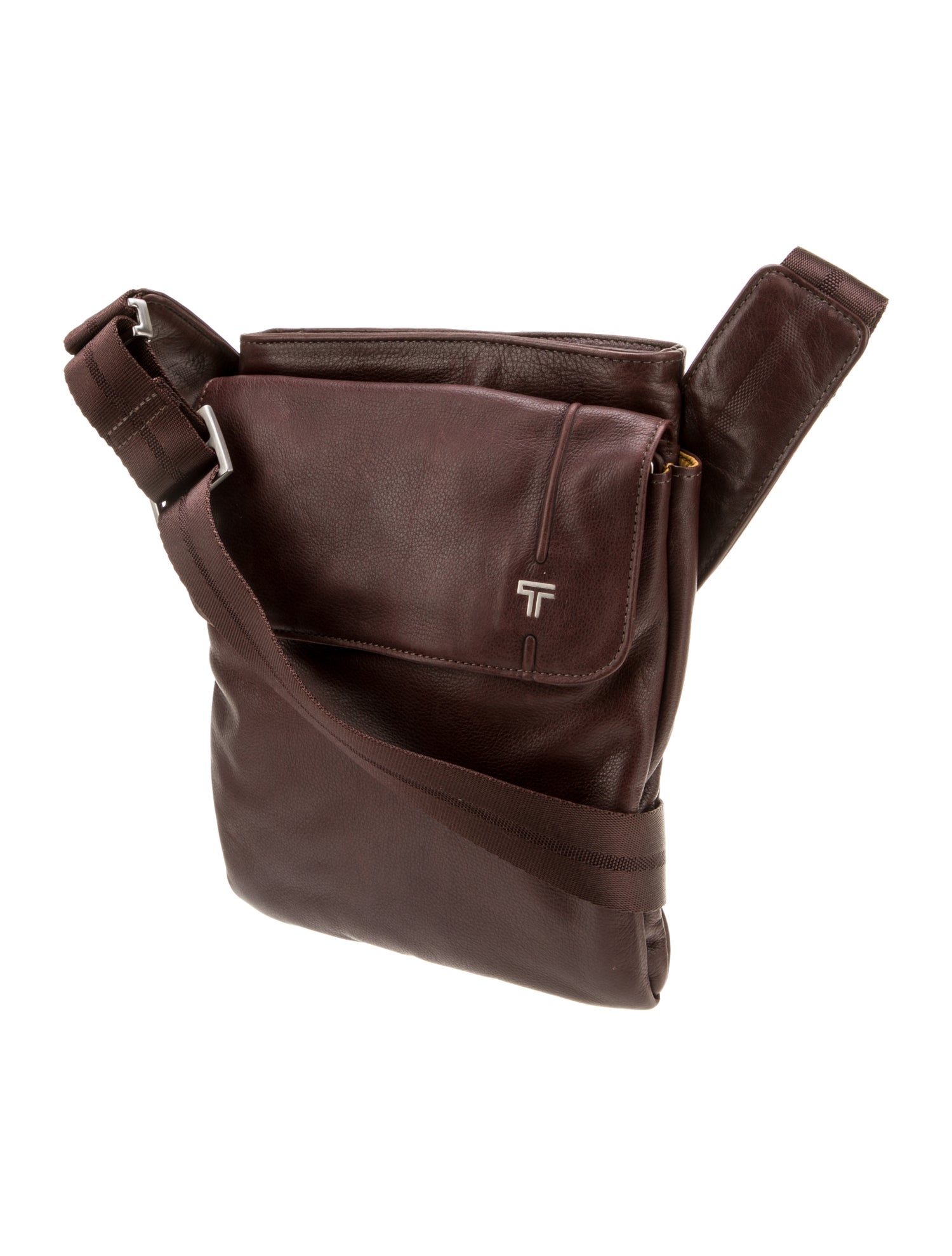 Tumi Leather Messenger Bag