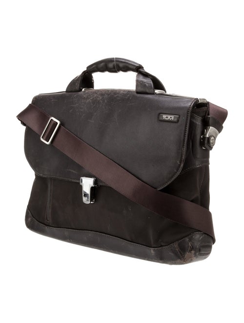 Tumi Leather Messenger Bag