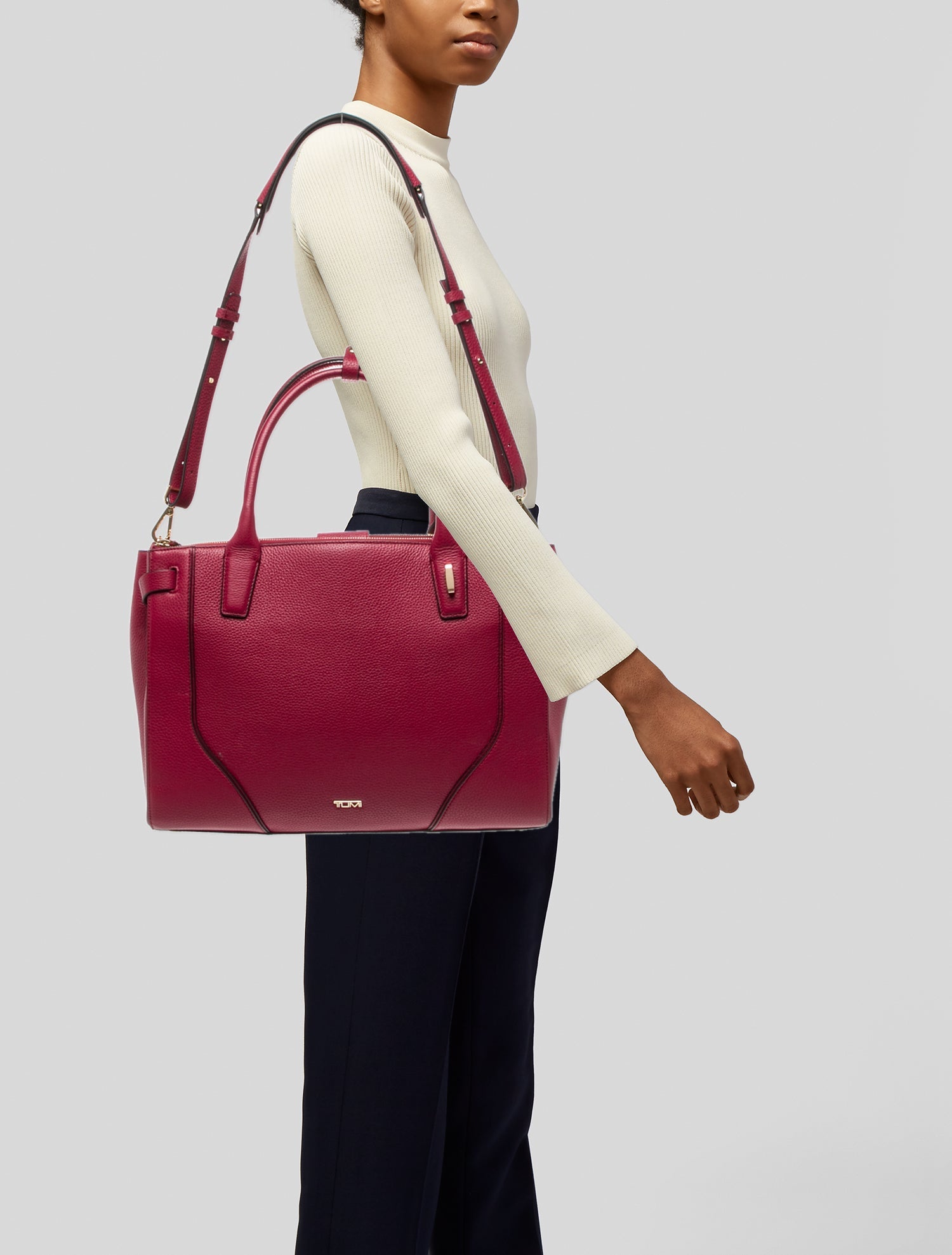 Tumi Leather Shoulder Bag