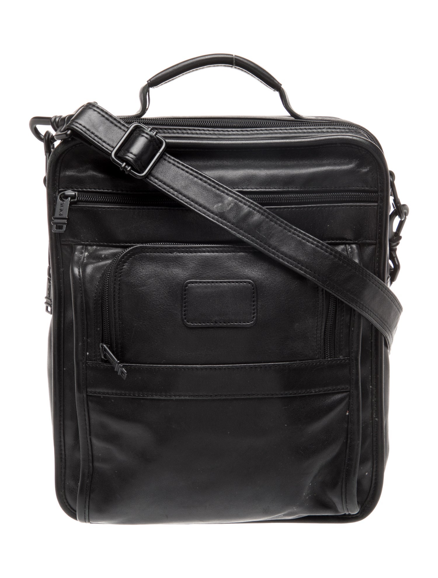 Tumi Leather Messenger Bag