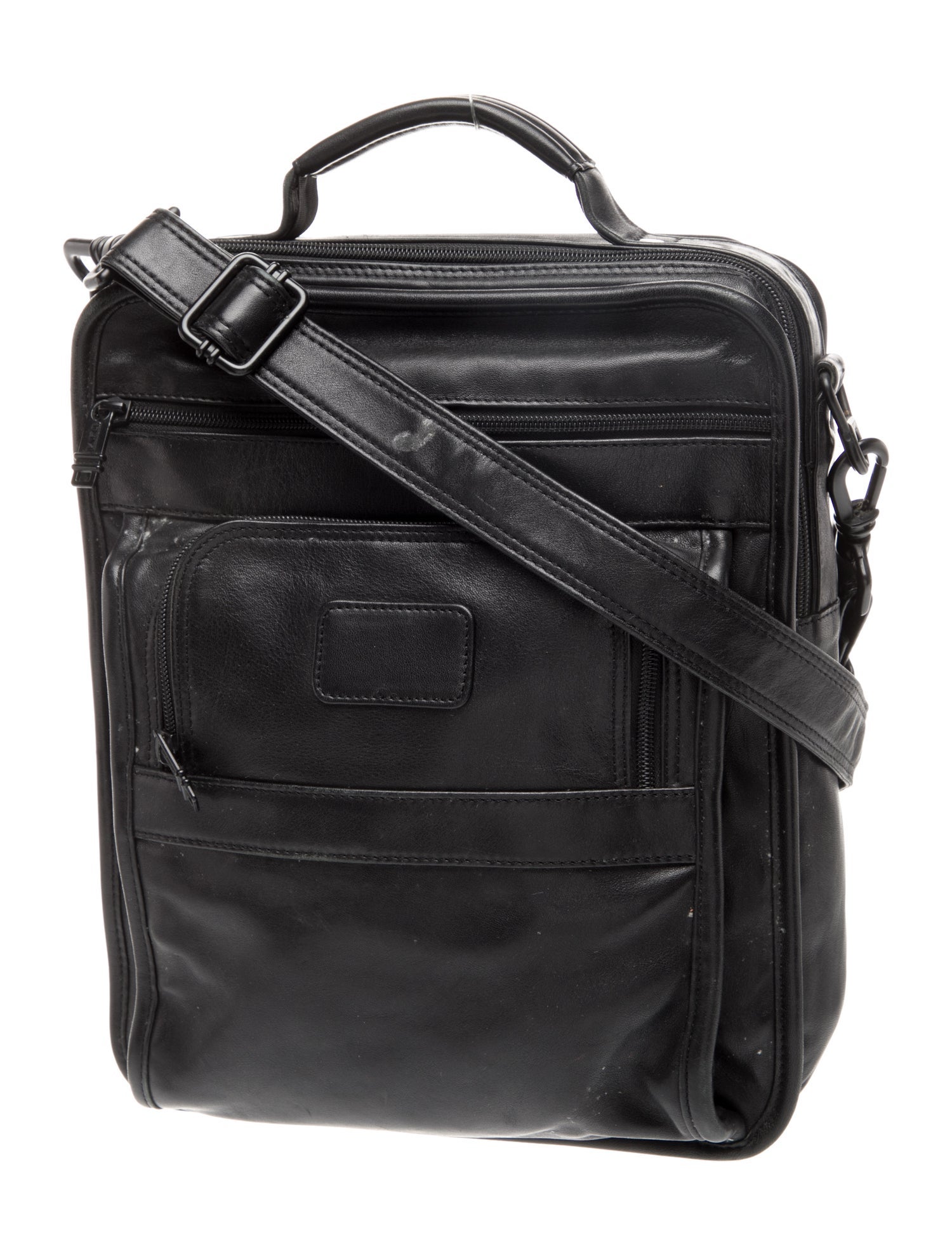 Tumi Leather Messenger Bag