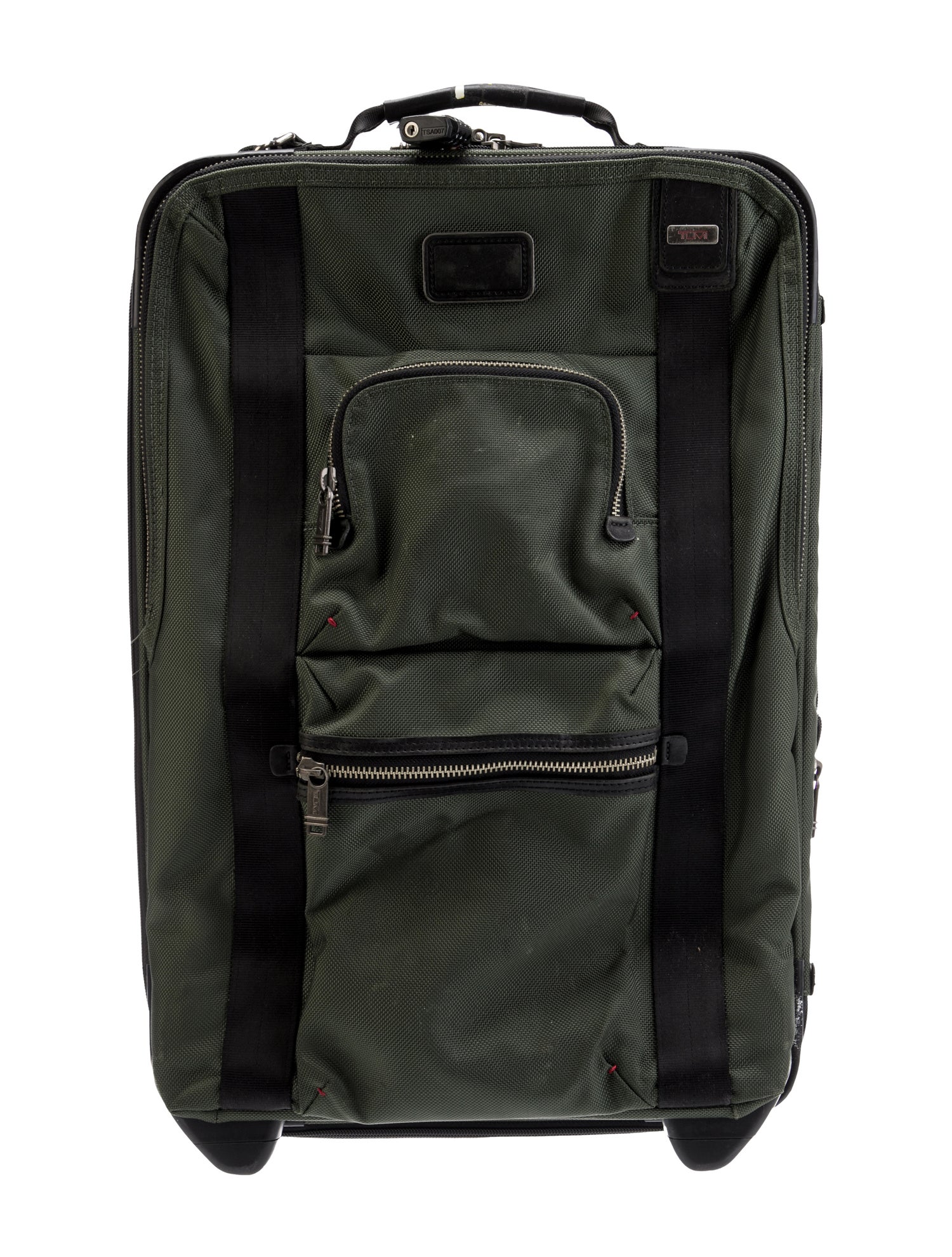 Tumi Nylon Leather-Trimmed Suitcase.