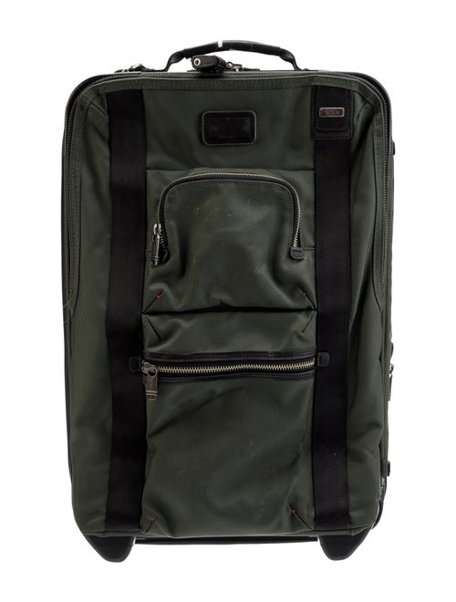 Tumi Nylon Leather-Trimmed Suitcase.