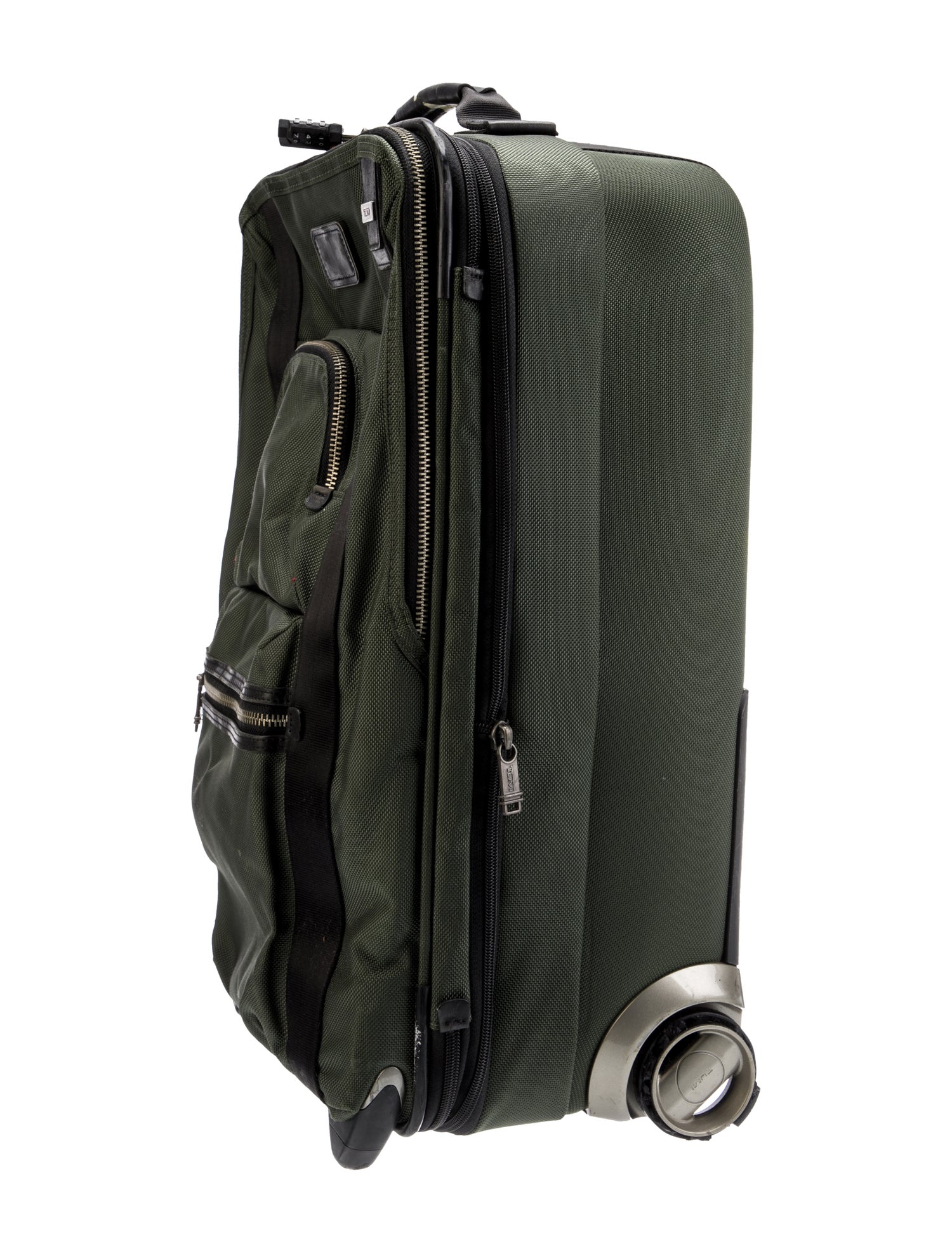 Tumi Nylon Leather-Trimmed Suitcase.