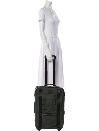 Tumi Nylon Leather-Trimmed Suitcase.