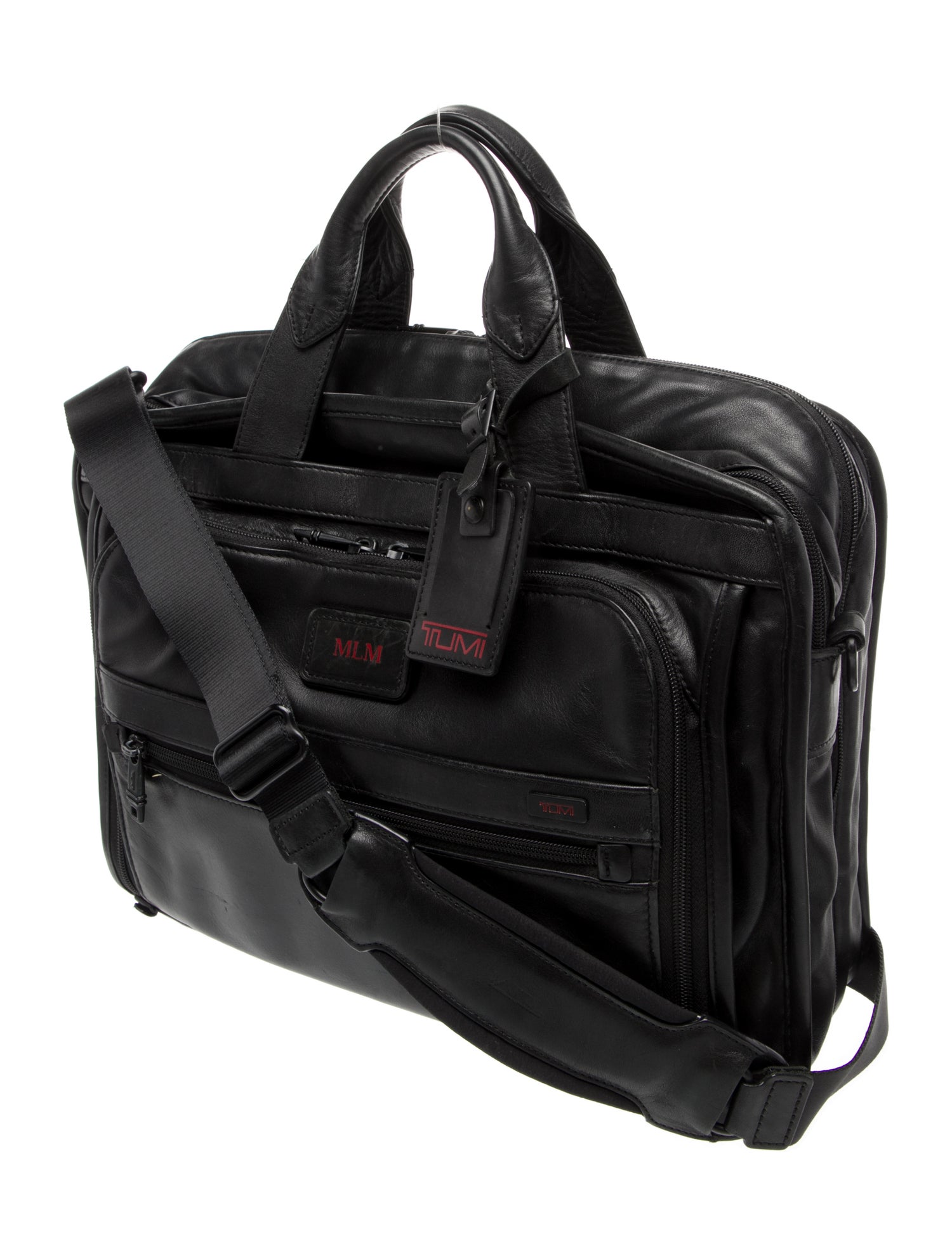 Tumi Leather Messenger Bag