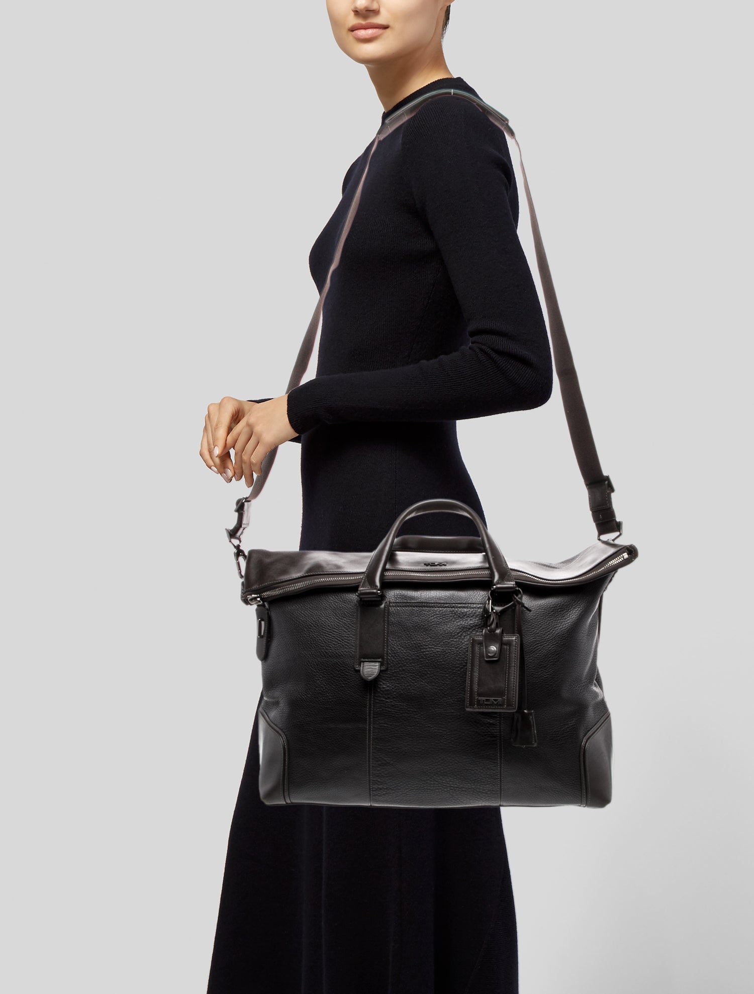 Tumi Leather Weekender Bag