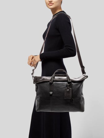 Tumi Leather Weekender Bag
