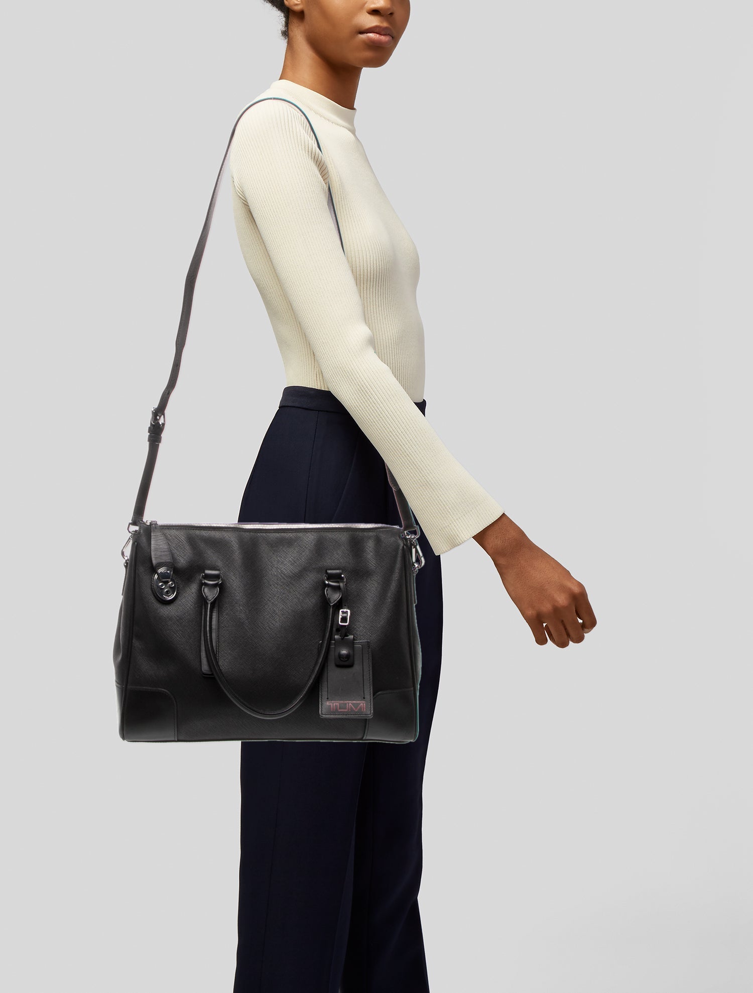 Tumi Leather Shoulder Bag