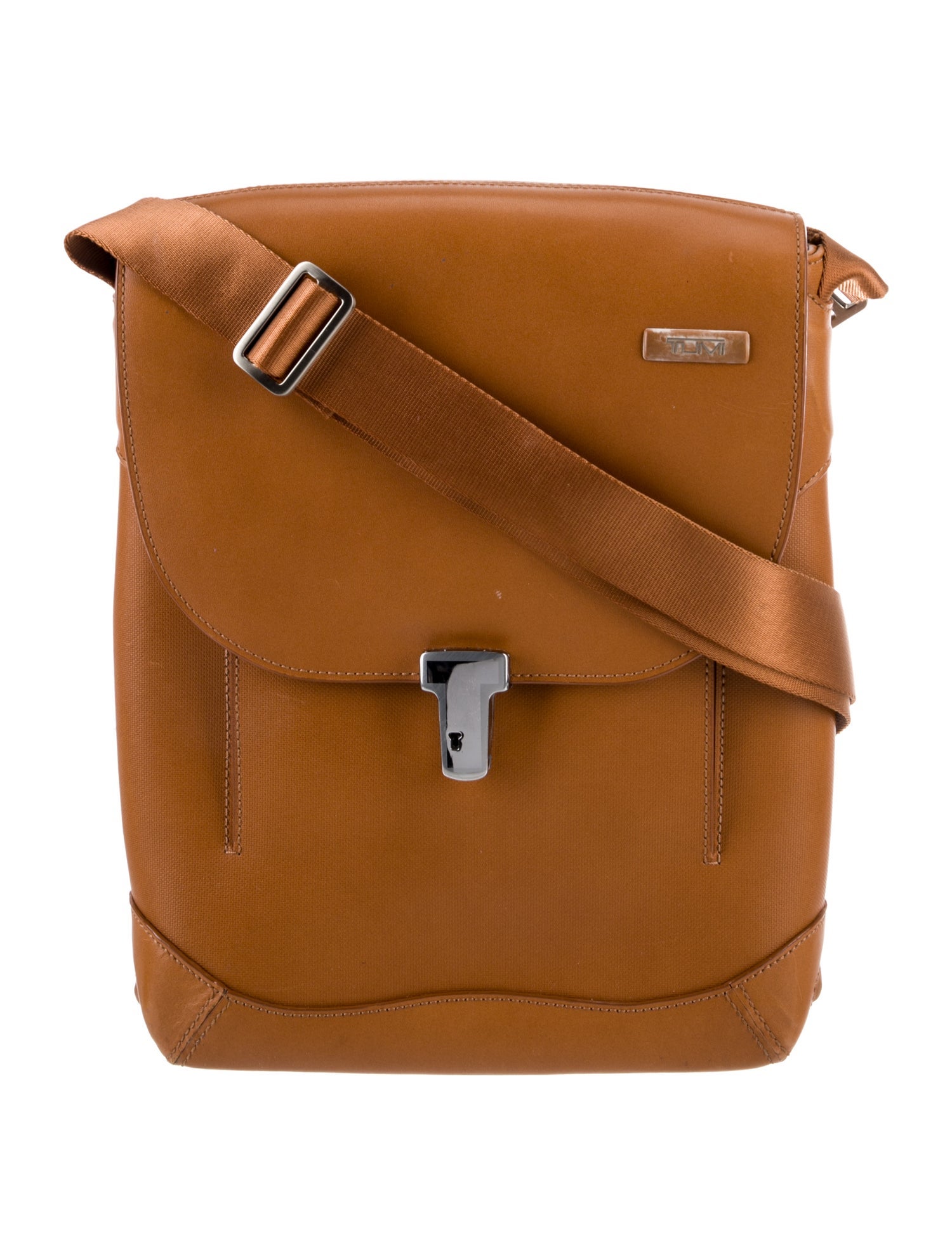 Tumi Leather Messenger Bag