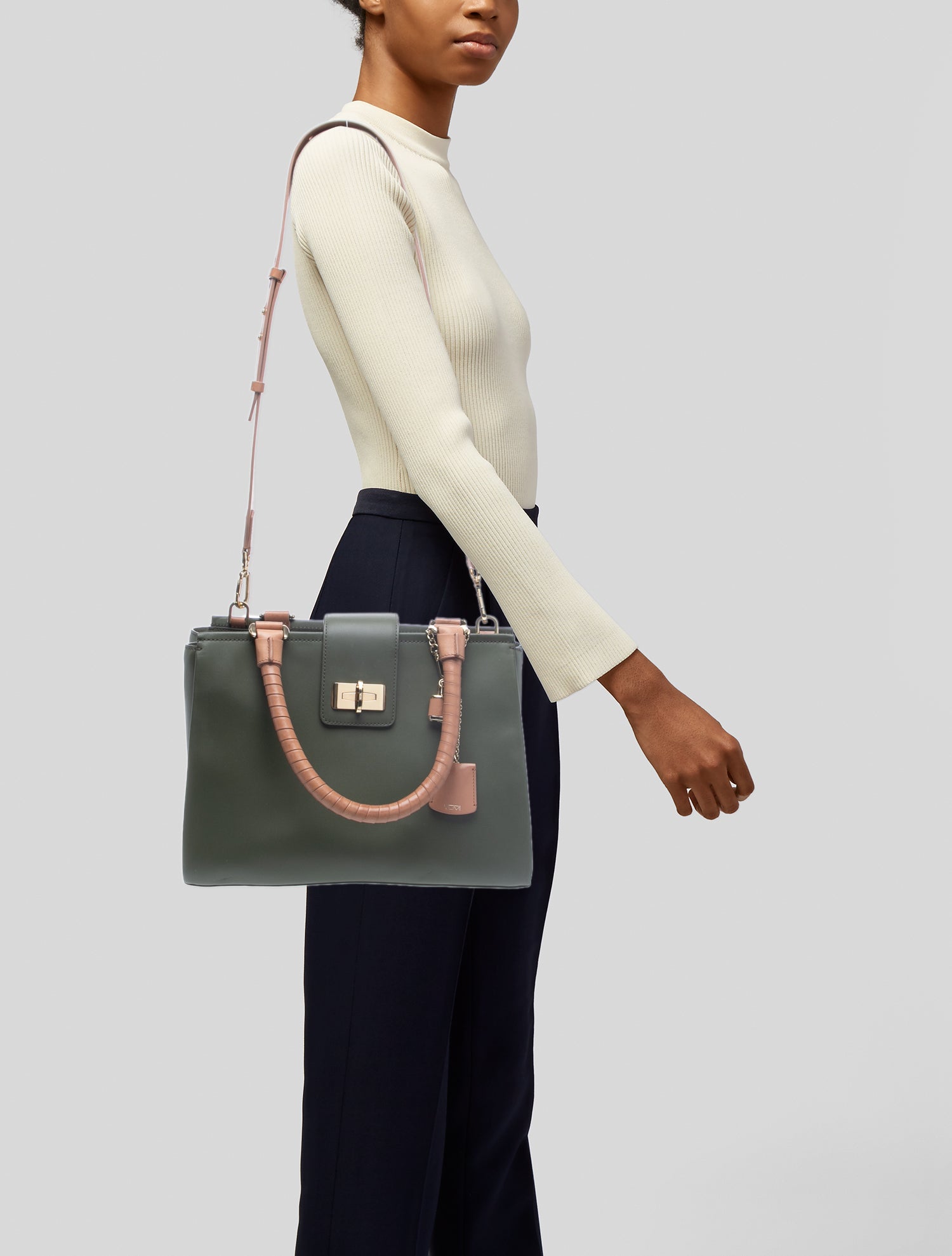 Tumi Leather Shoulder Bag