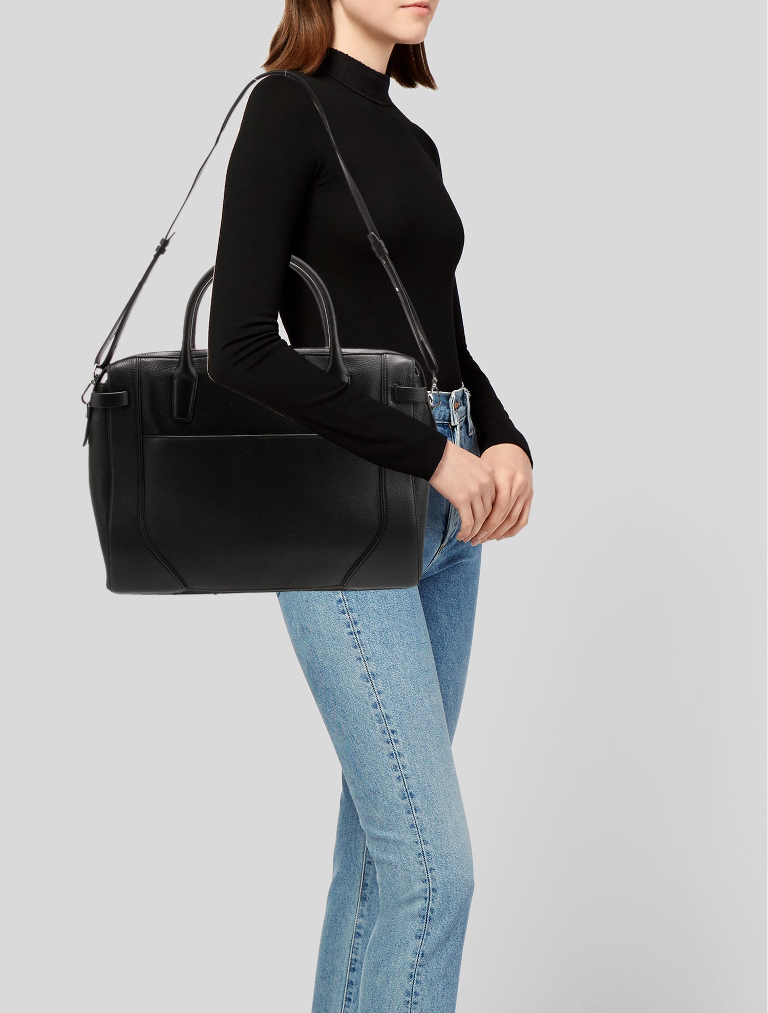 Tumi Leather Messenger Bag