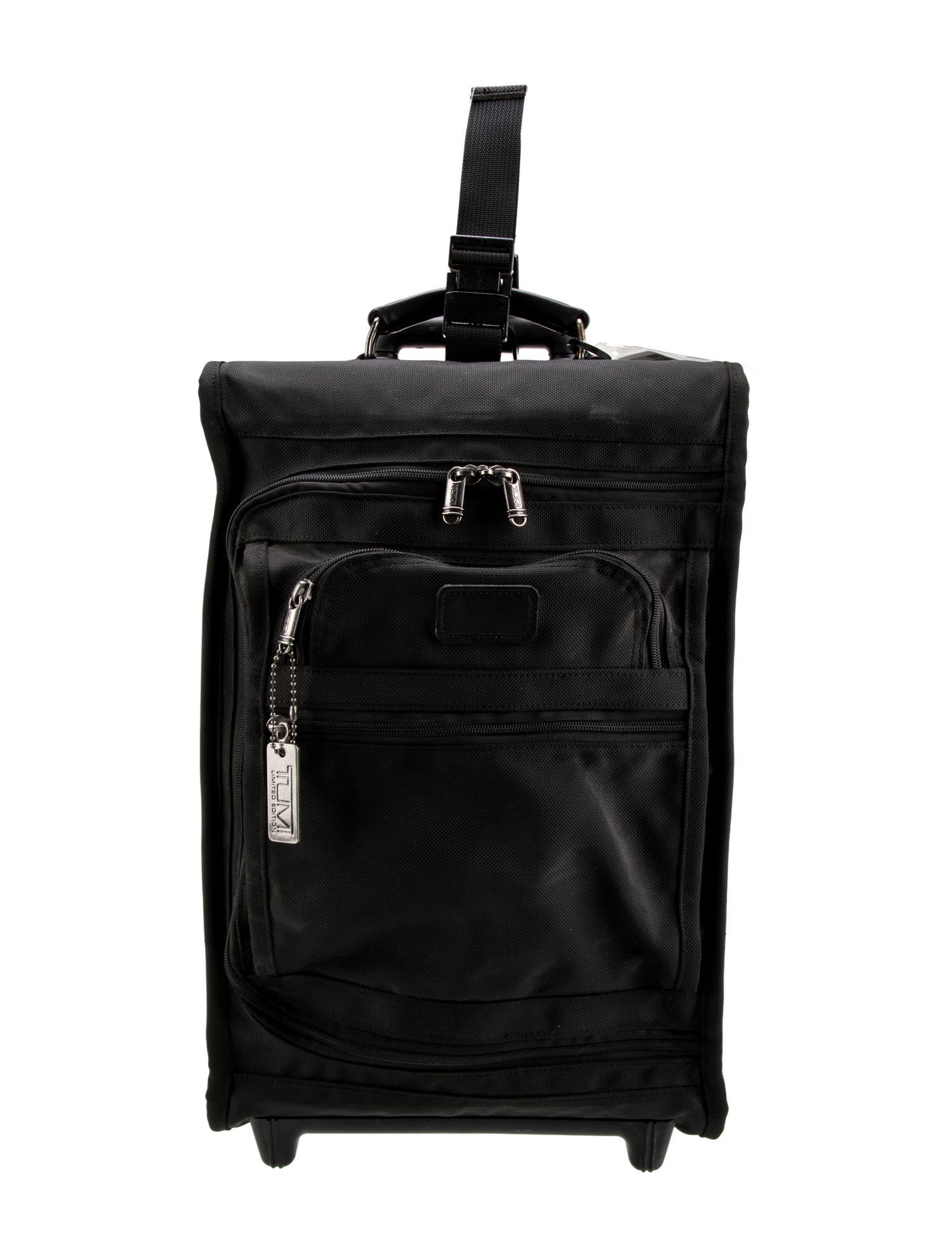 Tumi Leather Trim Canvas Suitcase