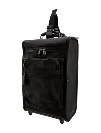 Tumi Leather Trim Canvas Suitcase