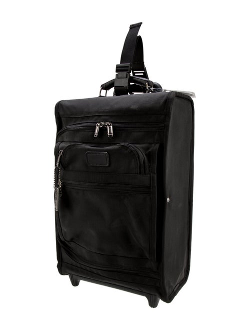Tumi Leather Trim Canvas Suitcase