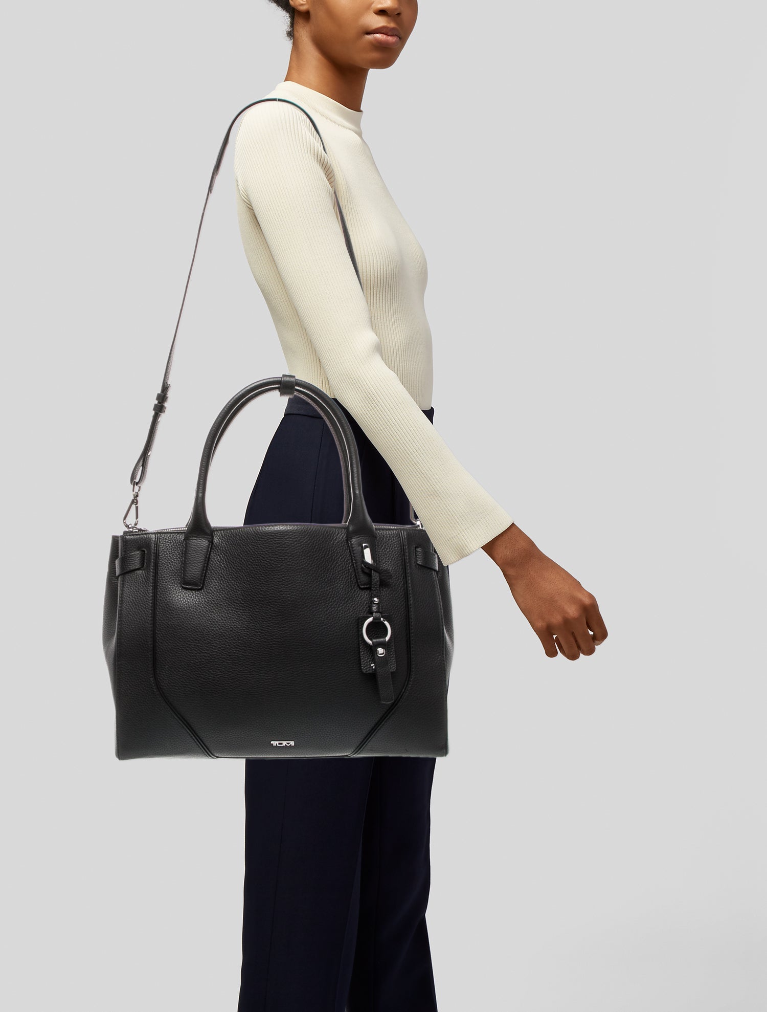 Tumi Leather Top Handle Bag