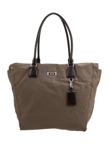 Pre-owned Tumi Nylon Tote In Brown