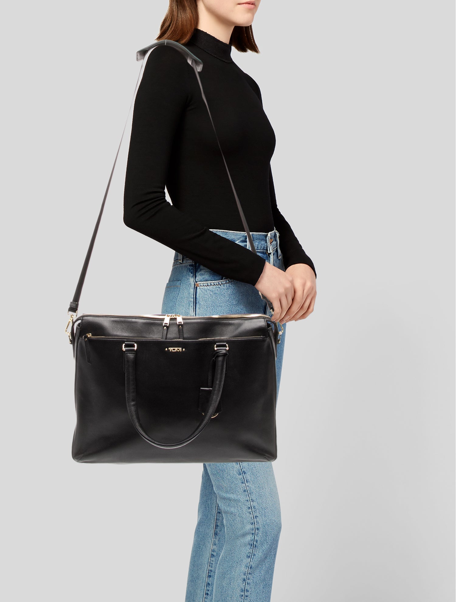 Tumi Leather Weekender Bag