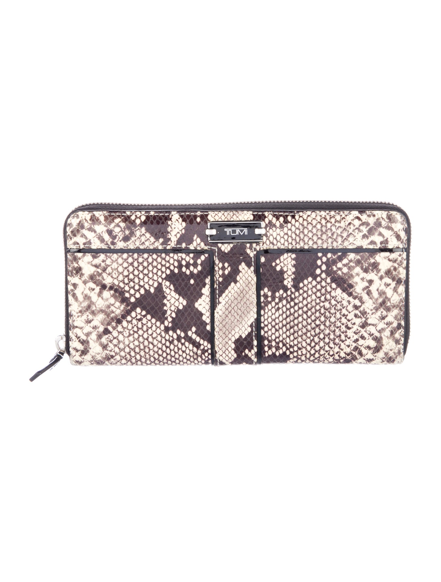 Tumi Leather Animal Print Continental Wallet