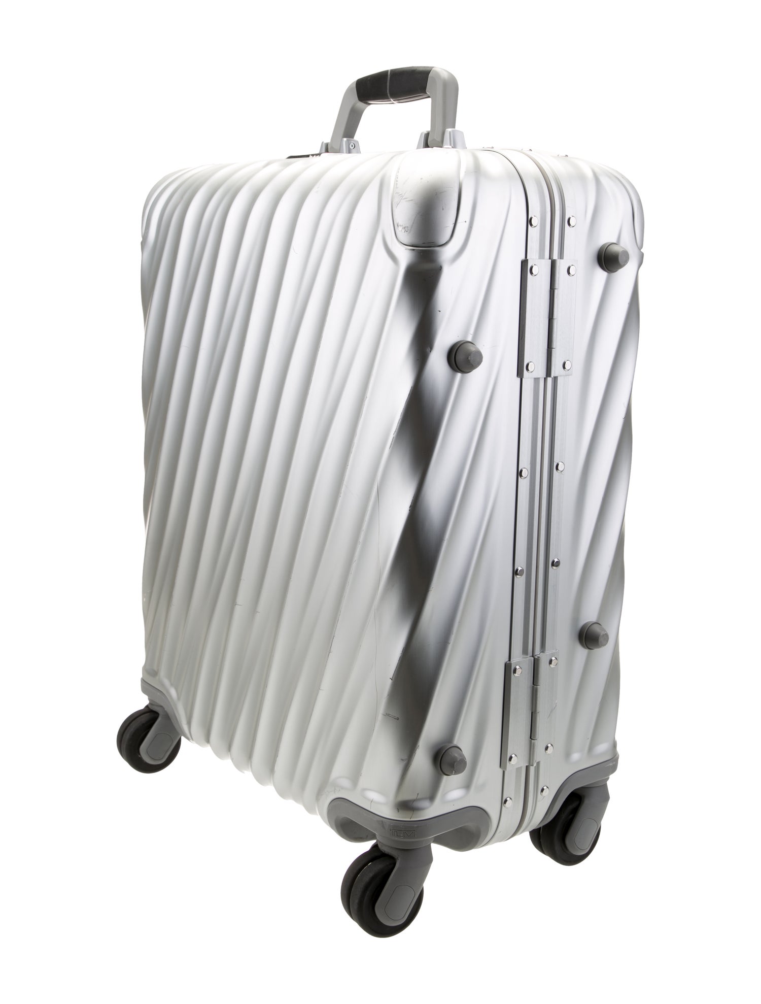 Tumi Silver Hard-Anodized Aluminum Carry on