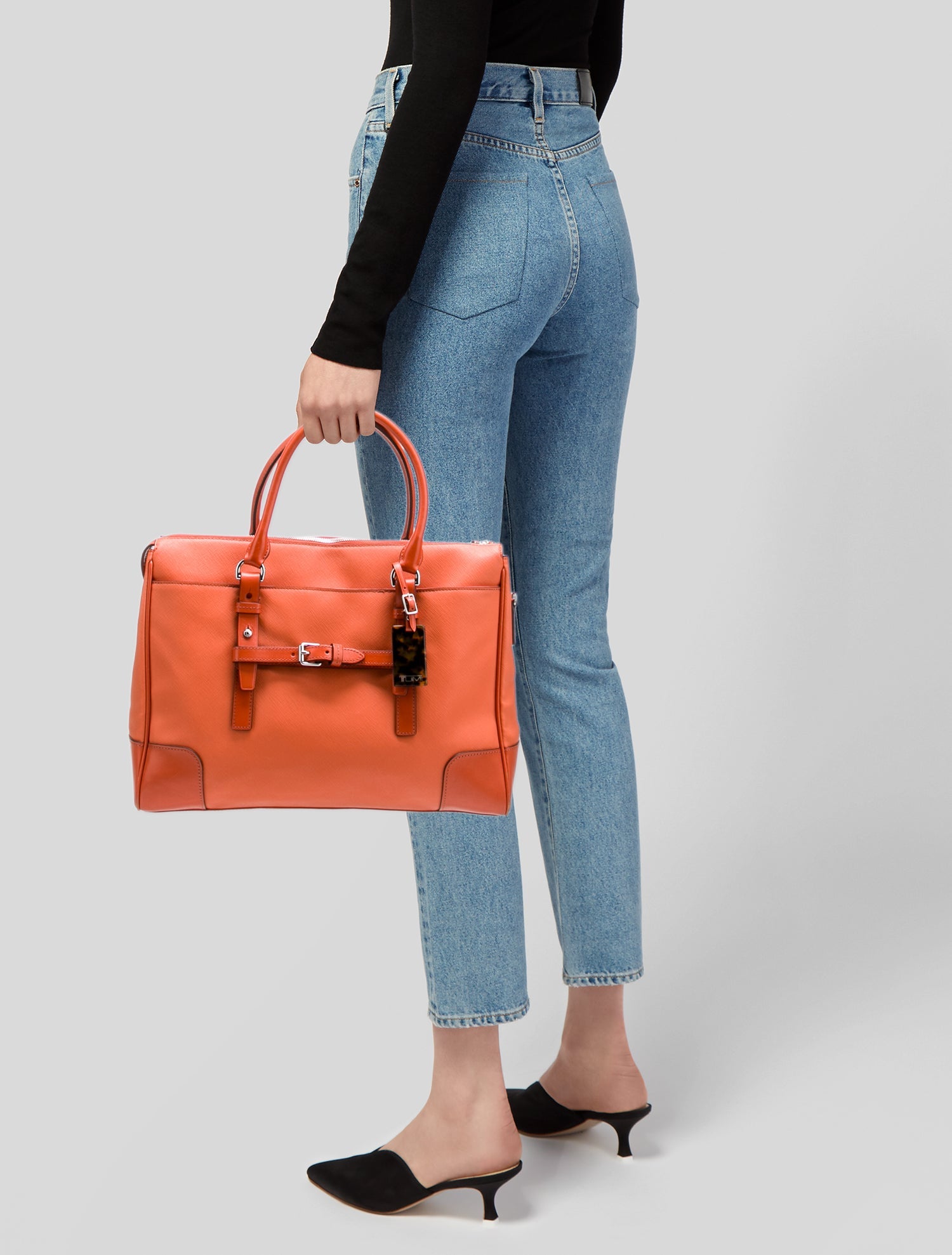 Tumi Saffiano Leather Top Handle Bag