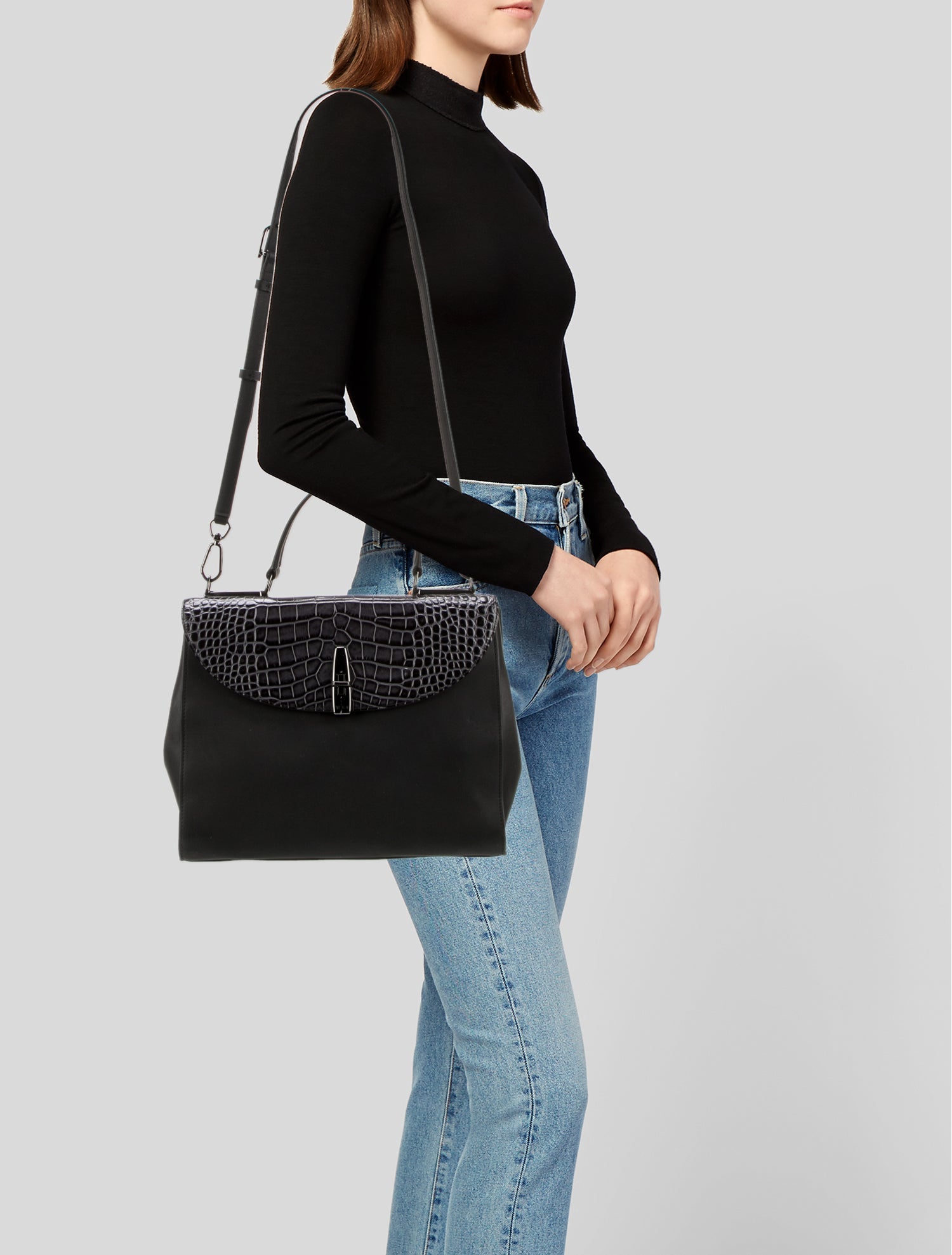 Tumi Leather Top Handle Bag